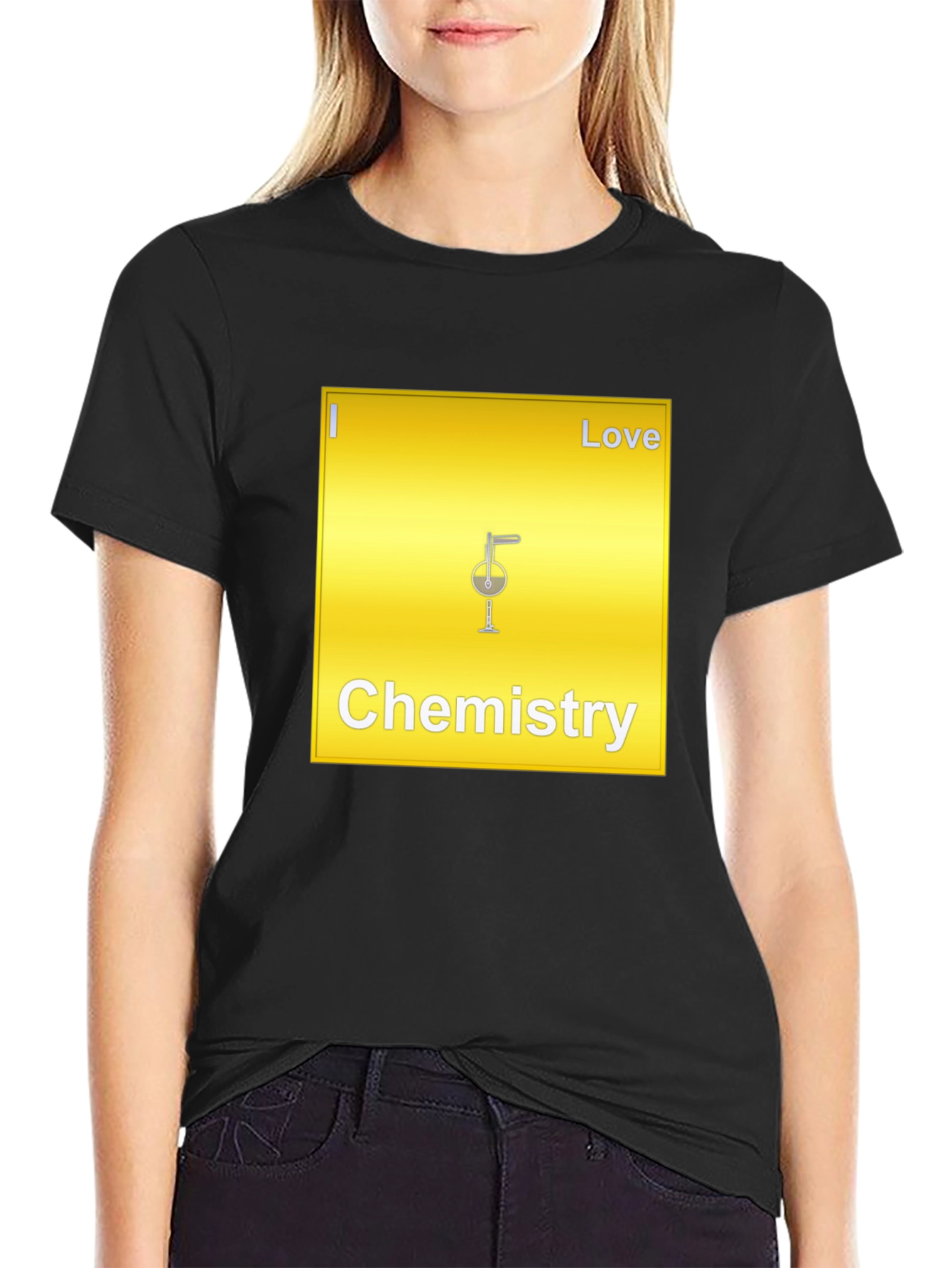 Black Chemistry Love T-Shirt - Black Cotton view 2