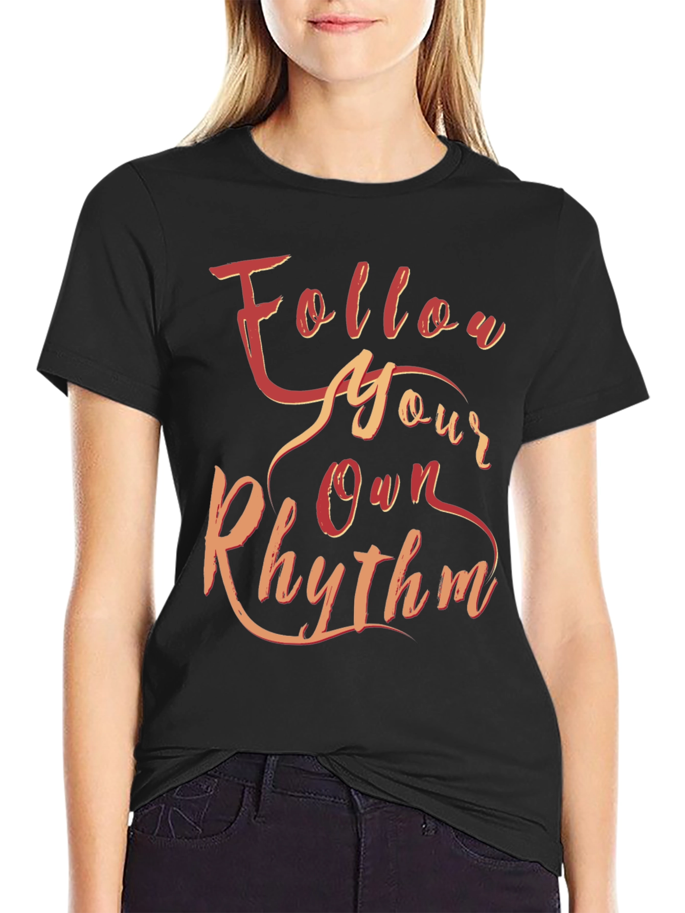Black Follow Your Own Rhythm Graphic Tee view 2
