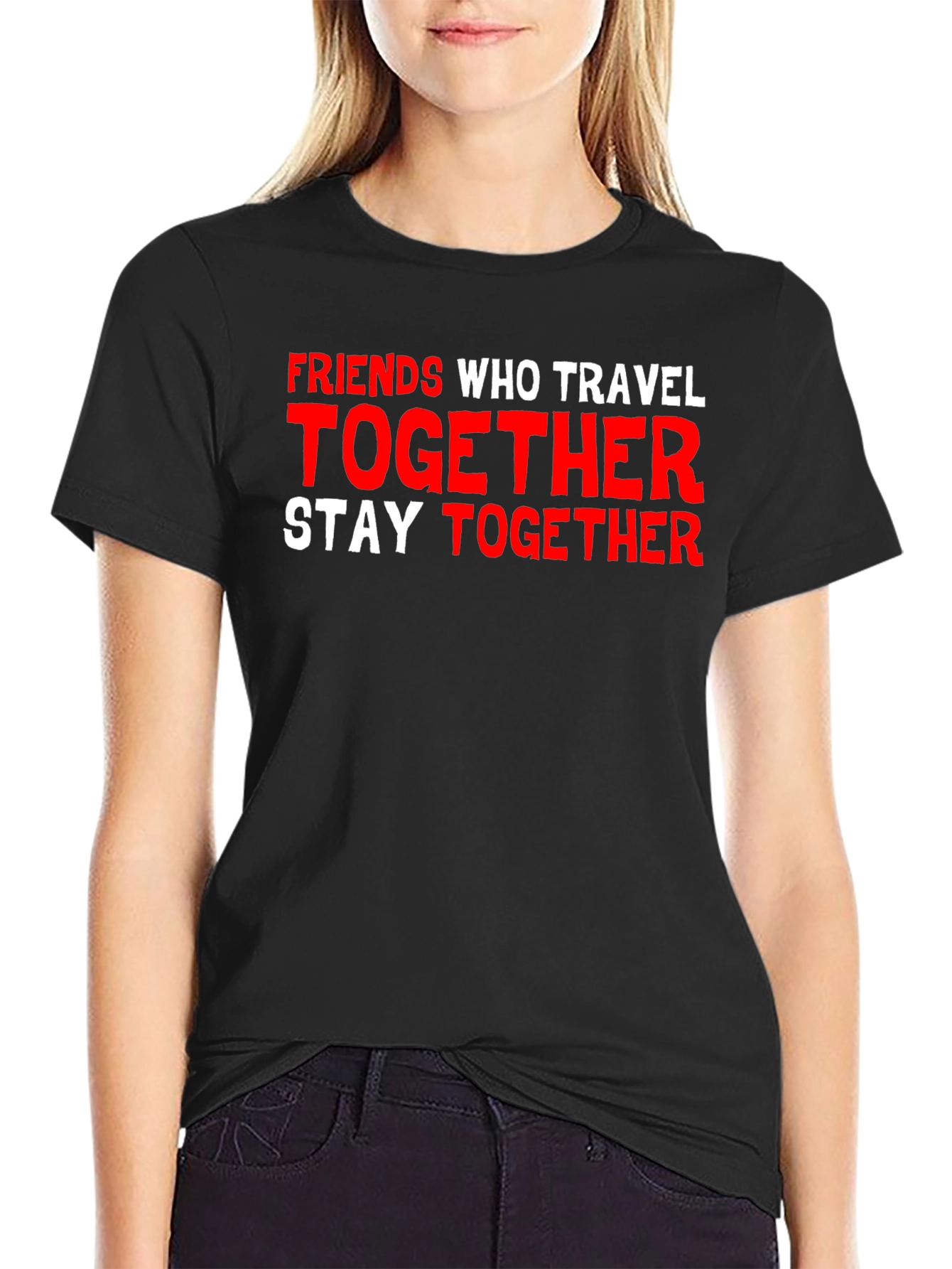 Black Friends Who Travel Together Graphic T-Shirt view 2