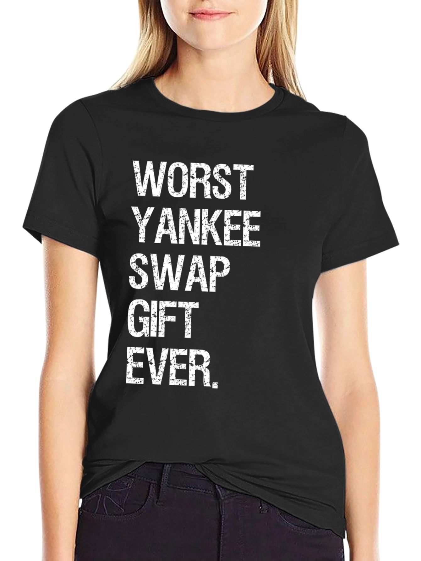 Black Worst Yankee Swap Gift Ever T-Shirt view 2