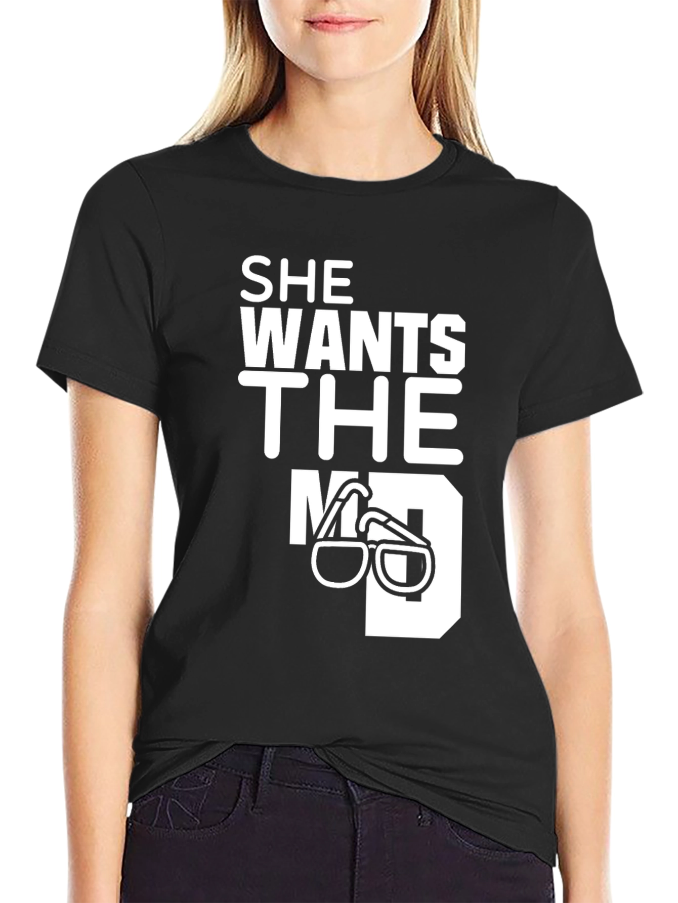 Black She Wants The MD T-Shirt view 2