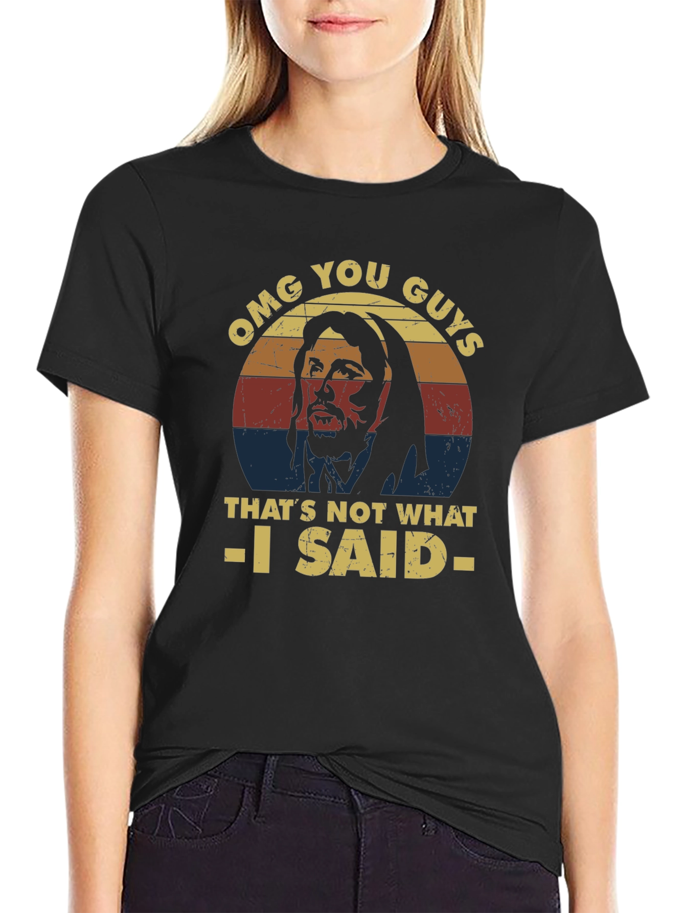 Black OMG You Guys T-Shirt - Funny Jesus Graphic Tee view 2
