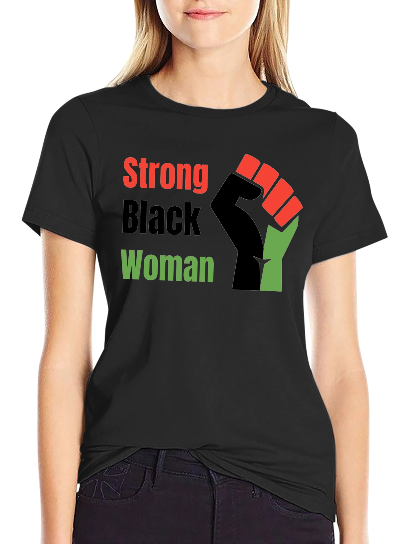 Black Strong Black Woman Graphic Tee - Empowering Design view 2