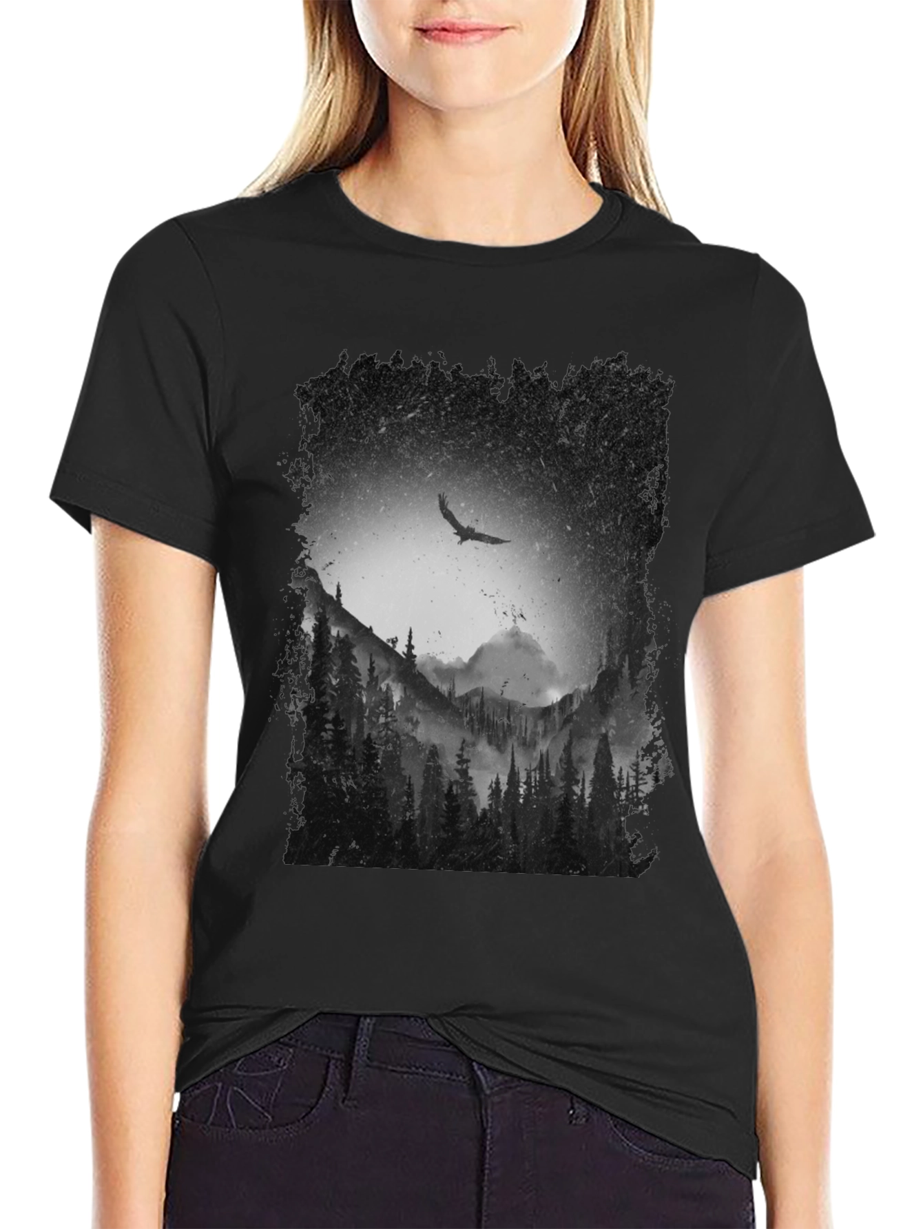 Black Eagle Mountain Forest T-Shirt view 2