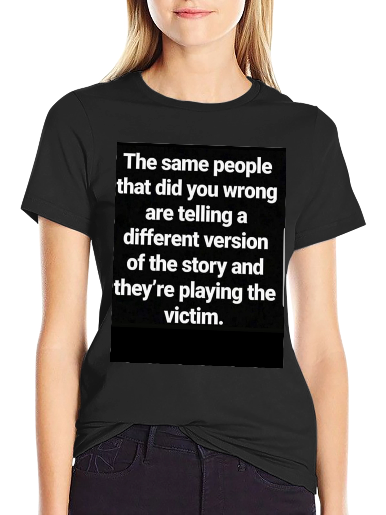 Black Victim T-Shirt: Same People, Different Story view 2