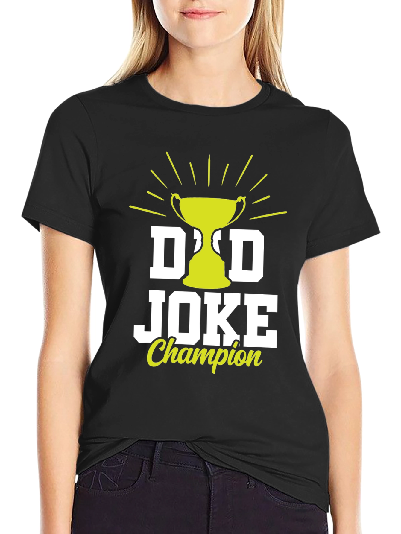 Black Dad Joke Champion Graphic T-Shirt view 2