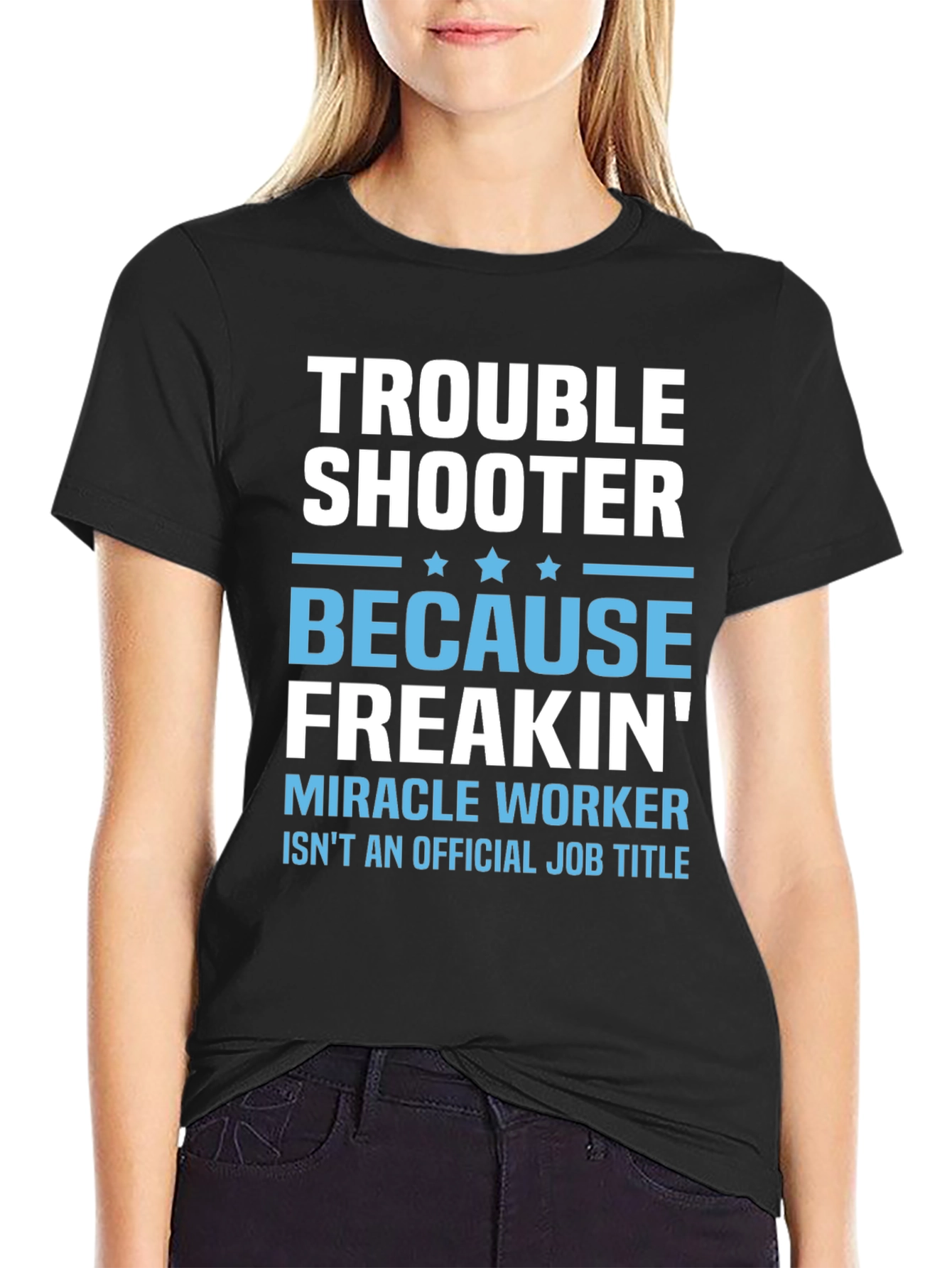 Black Troubleshooter Graphic T-Shirt view 2