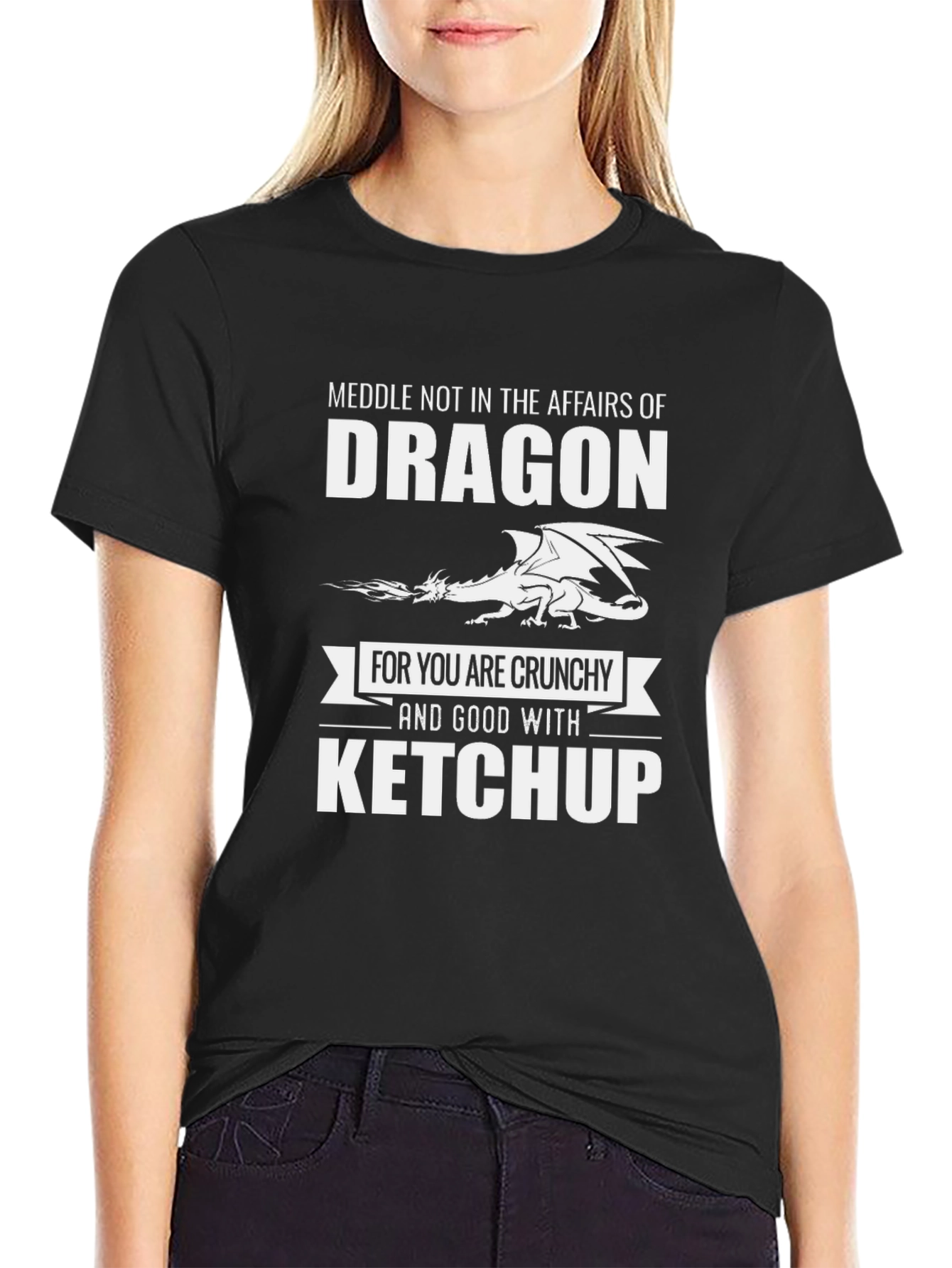 Black Dragon Crunchy Ketchup T-Shirt - Black view 2