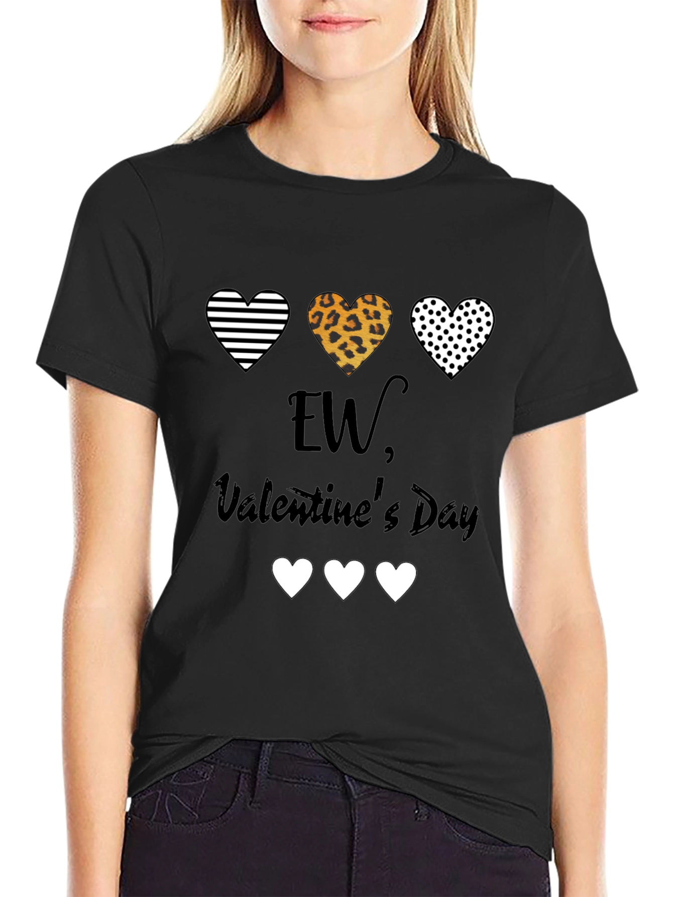 Black Ew, Valentine's Day T-Shirt view 2