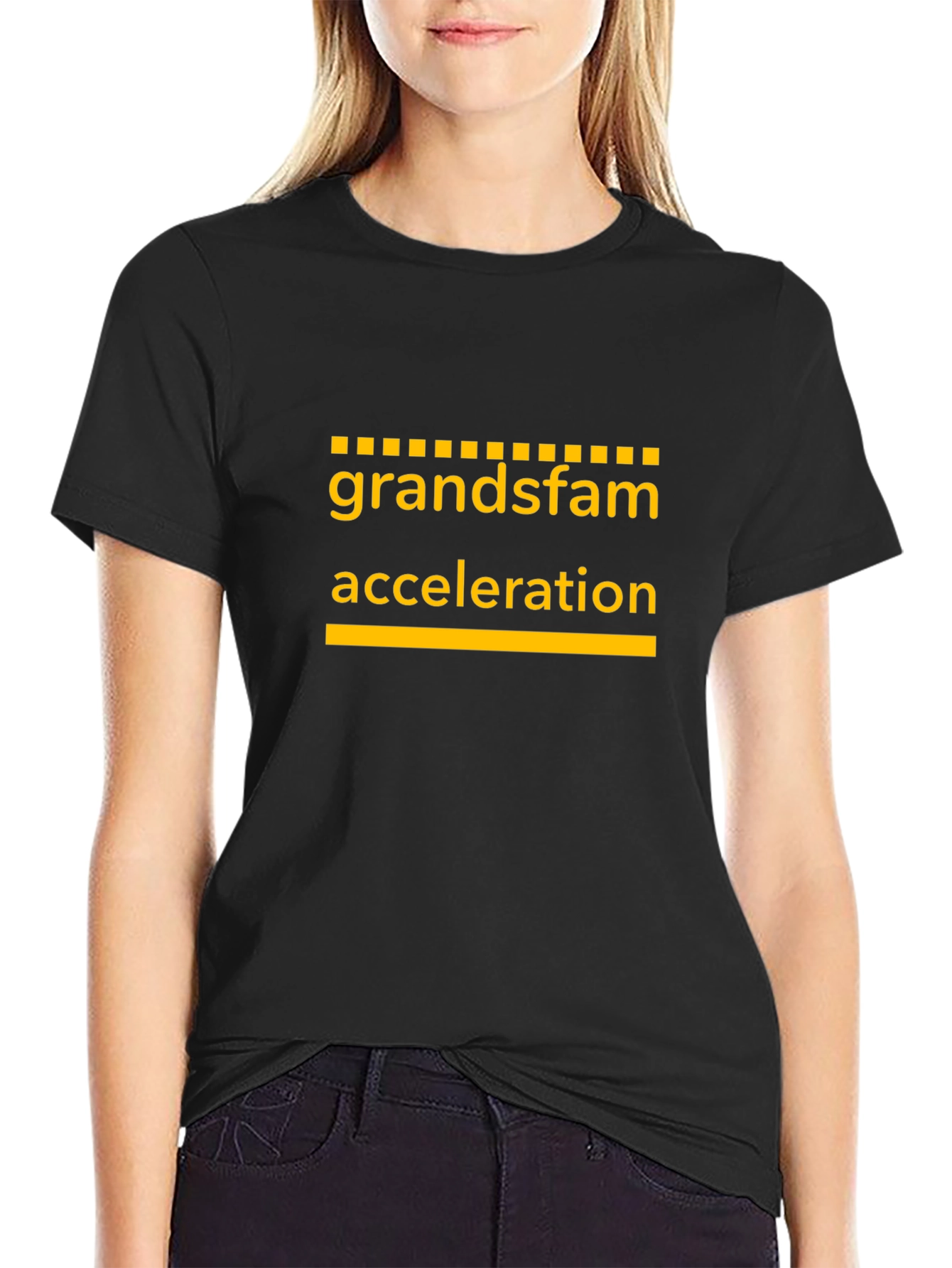 Black Grandfam Acceleration T-Shirt - Stylish Black Tee view 2