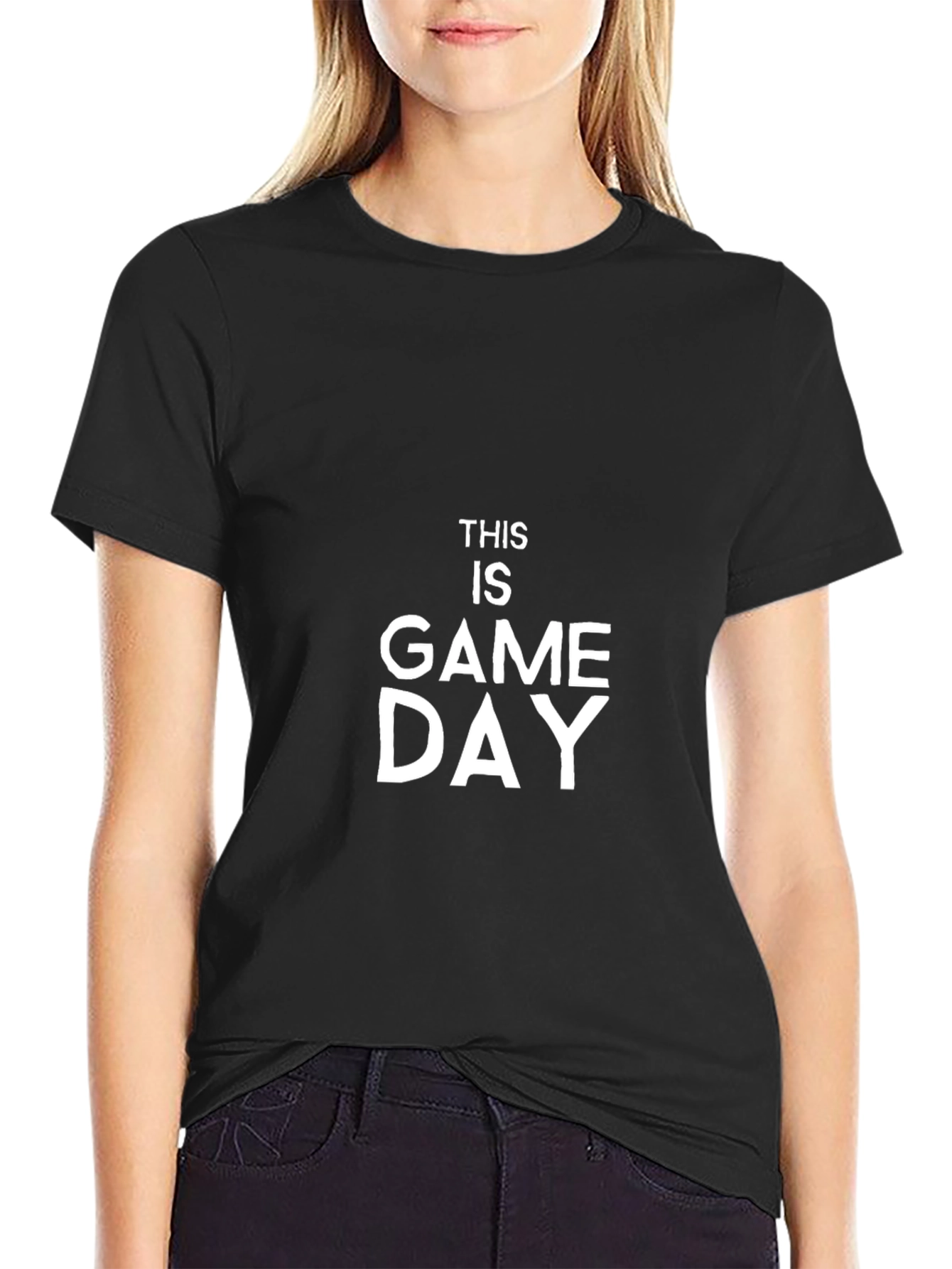 Black This is Game Day Black T-Shirt view 2