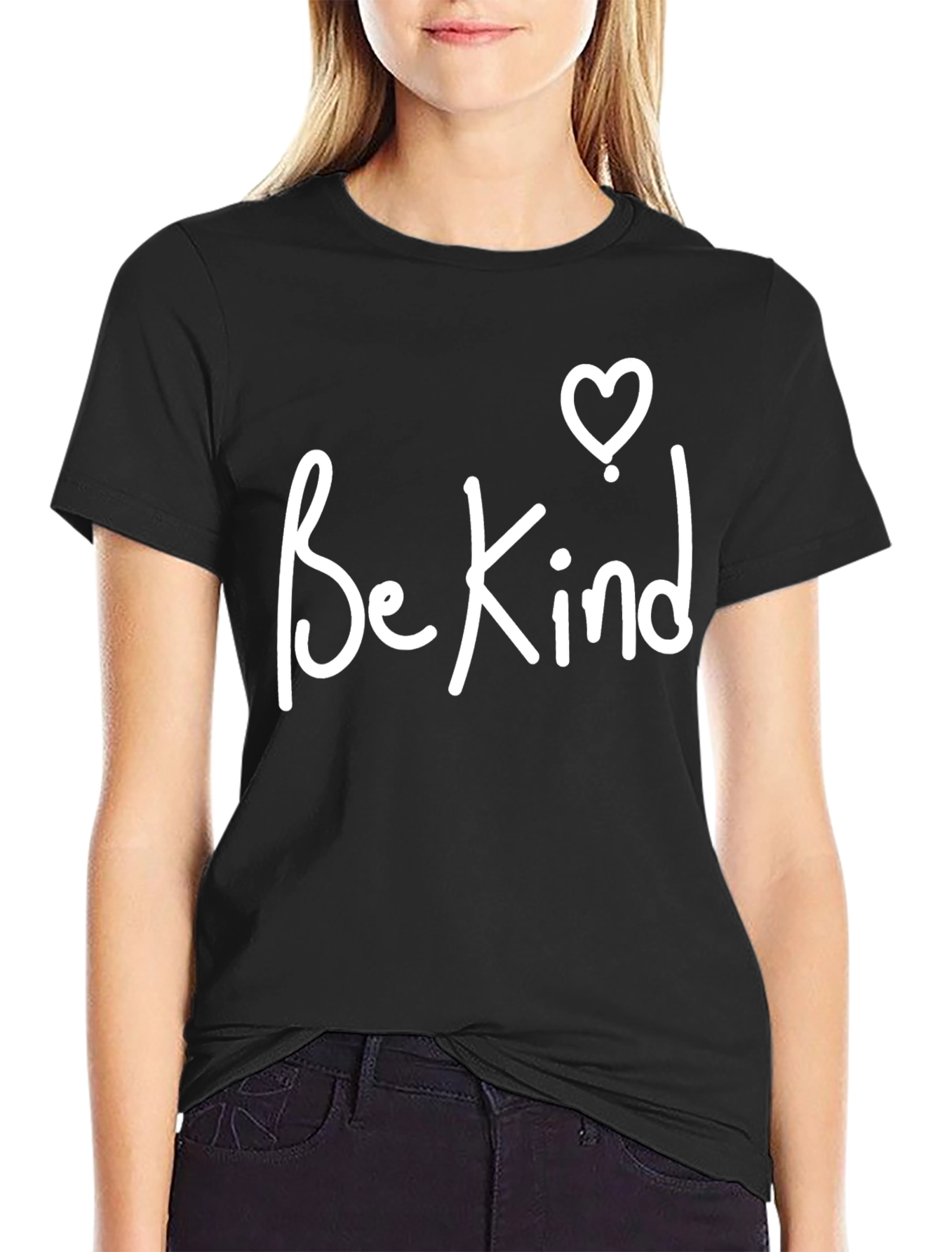 Black Be Kind T-Shirt - Positive Message Tee view 2