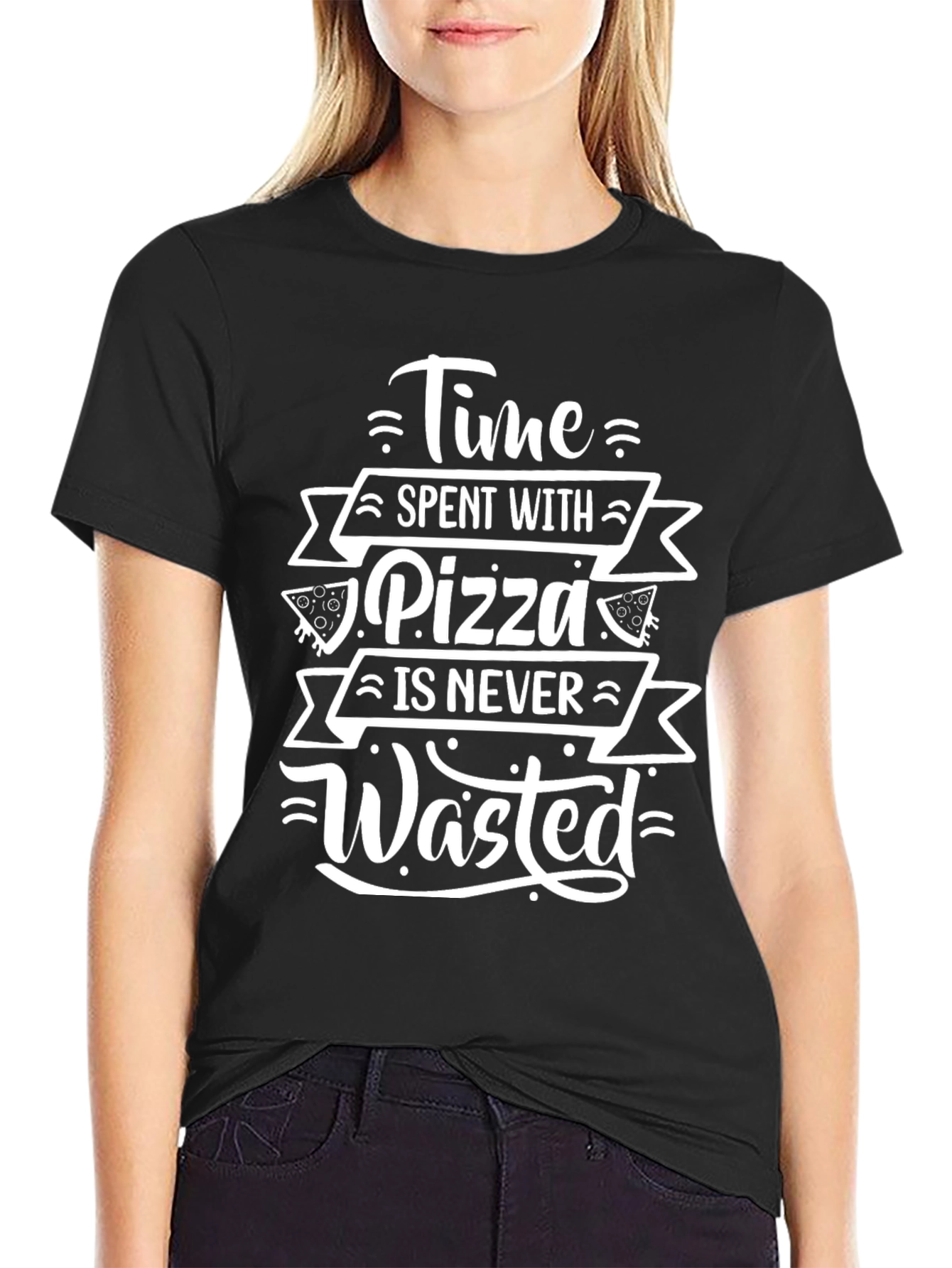 Pizza Time T-Shirt - Never Wasted Foodie Tee - 2