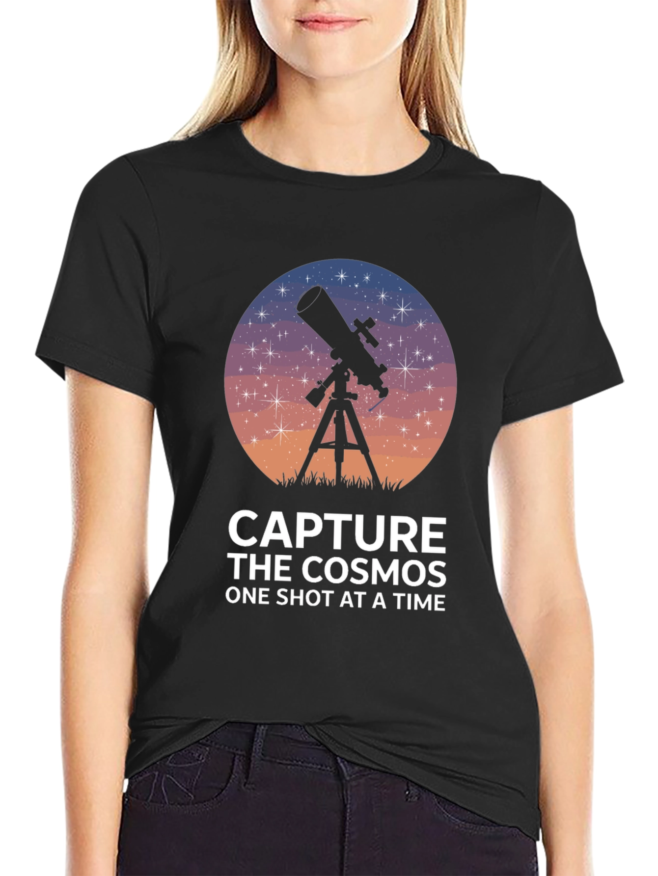 Black Capture the Cosmos Graphic Tee view 2