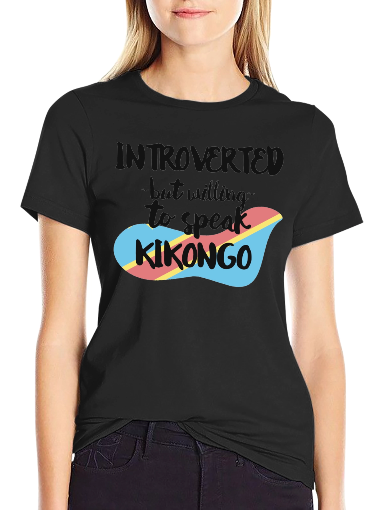Black Introvert Kikongo T-Shirt view 2