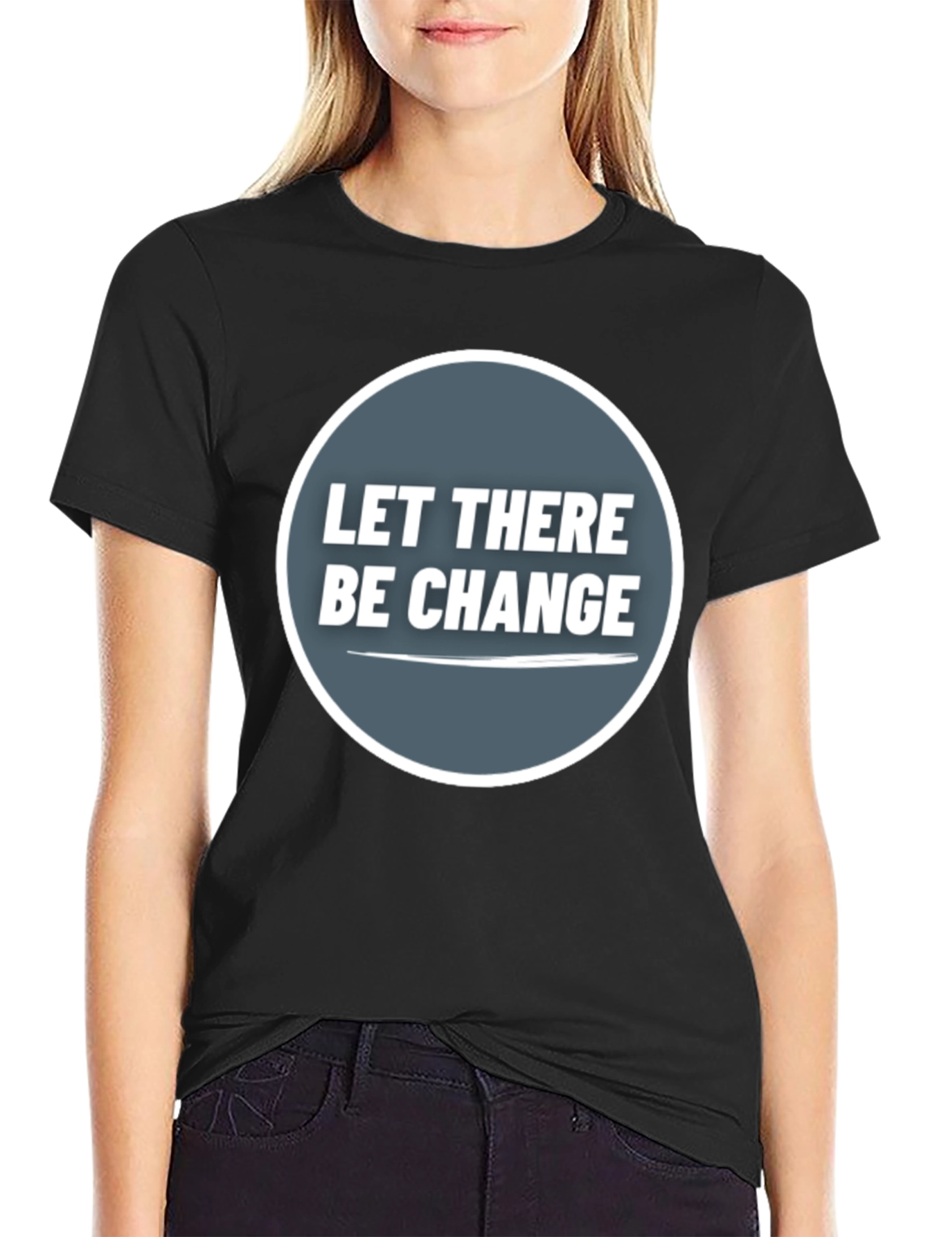 Black Let There Be Change T-Shirt - Stylish Graphic Tee view 2