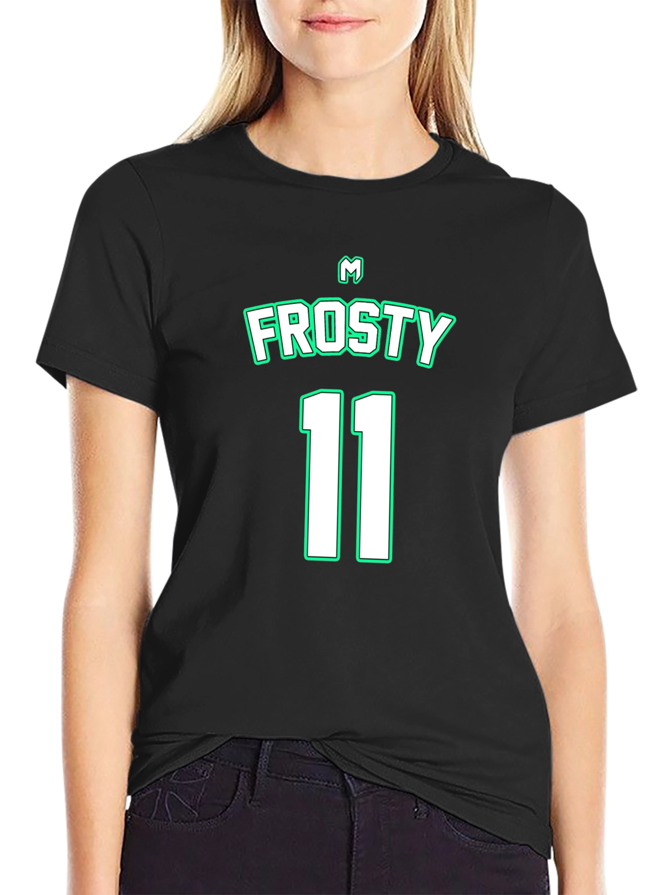 Black Frosty 11 Black T-Shirt view 2
