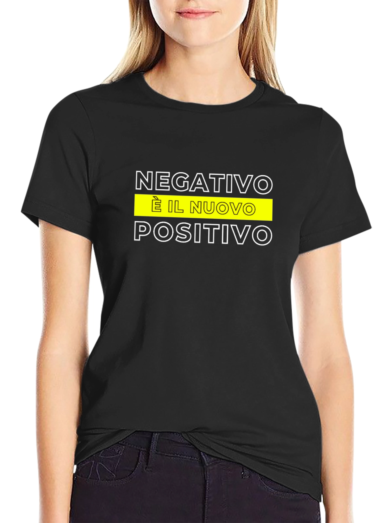 Black Negativo is the New Positivo T-Shirt view 2