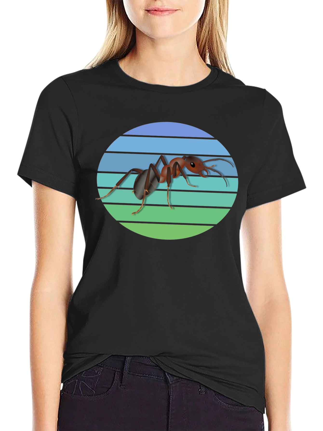 Black Ant Graphic T-Shirt - Cool Insect Design view 2