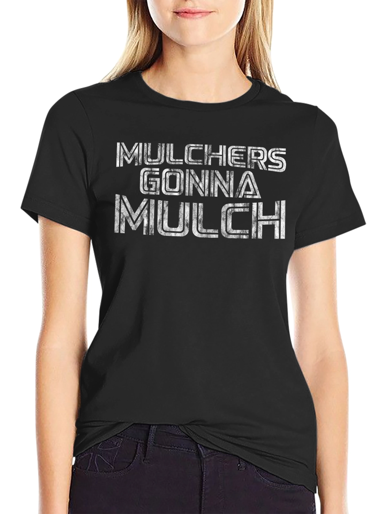 Black Mulchers Gonna Mulch Graphic Tee - Black view 2