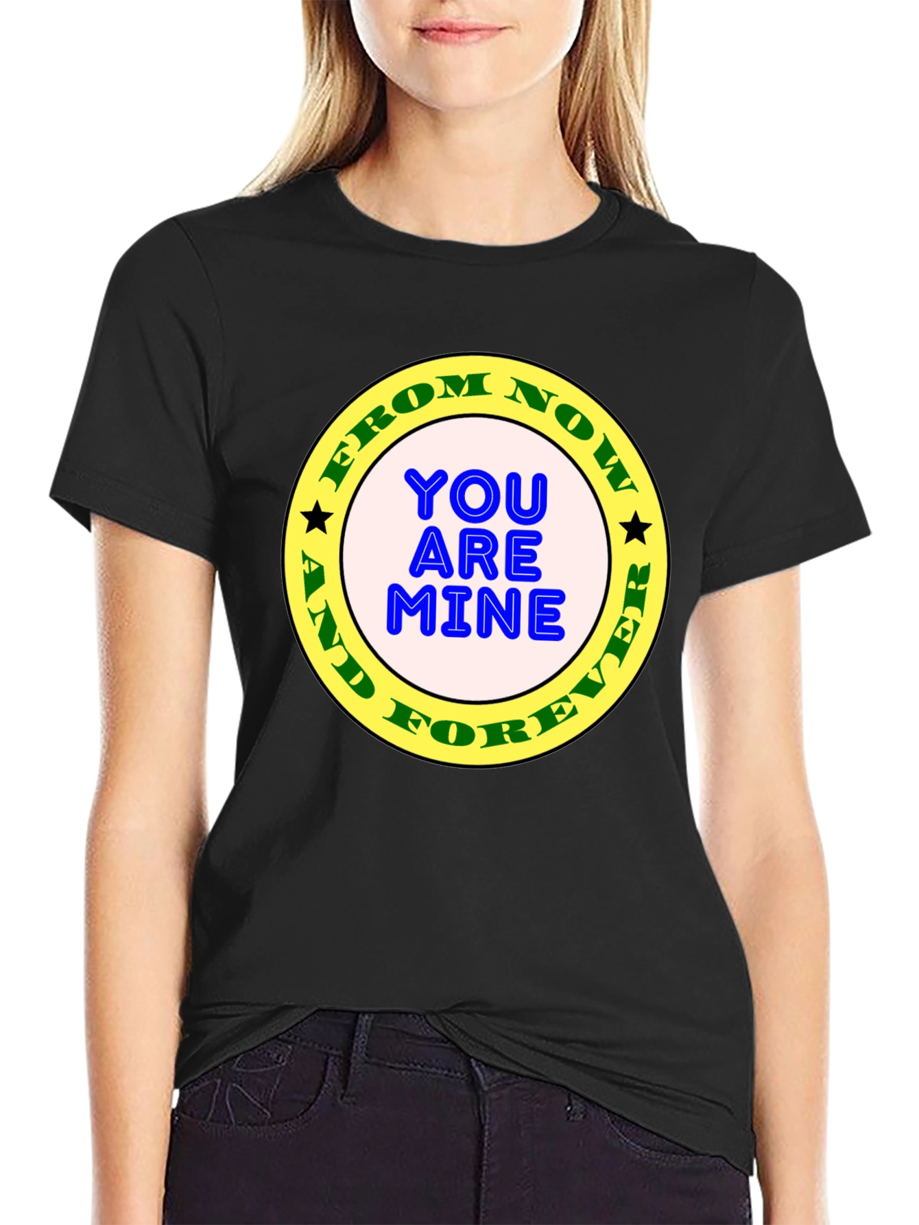 Black You Are Mine Forever T-Shirt view 2