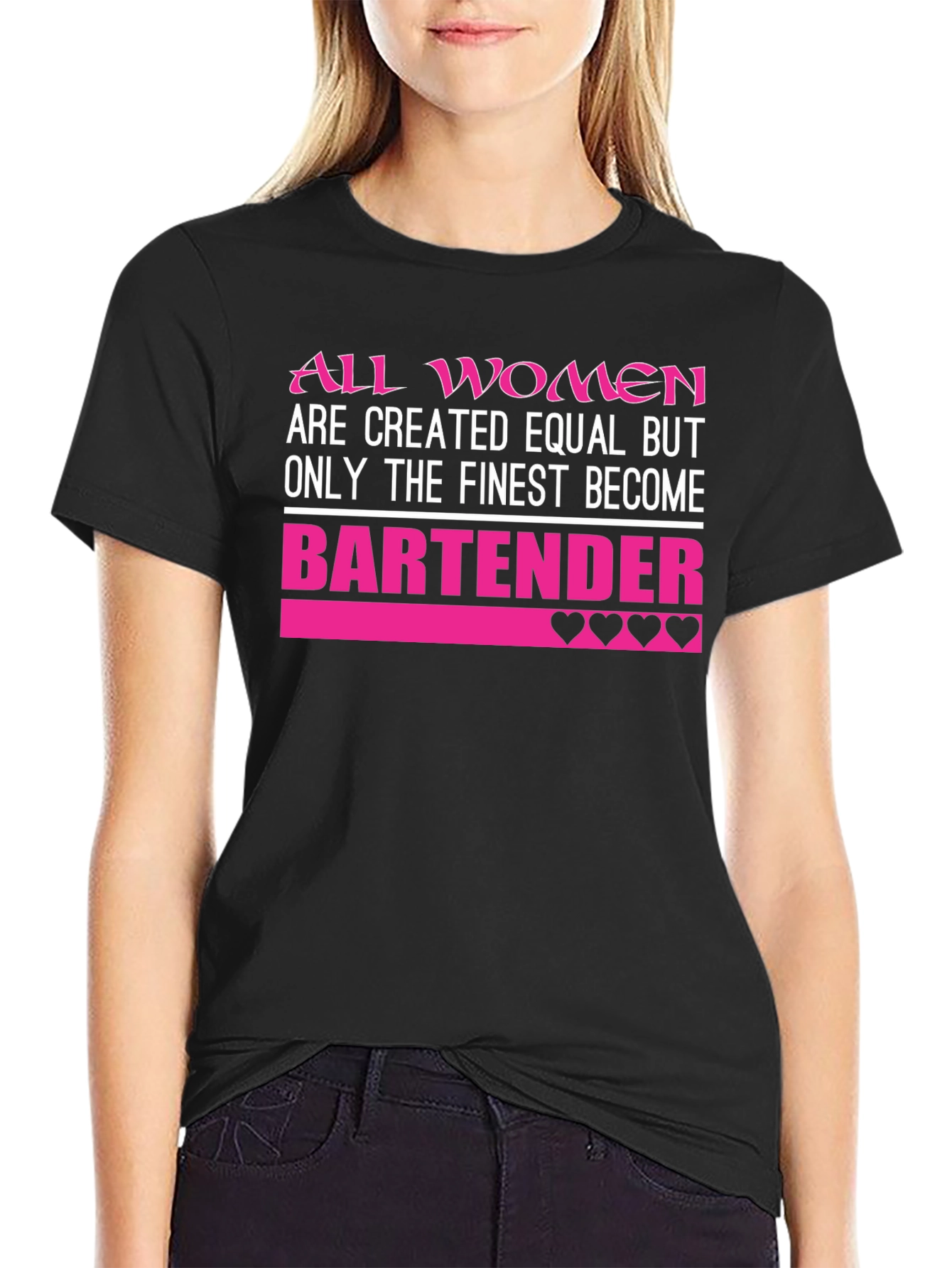 Black Finest Bartender Women's T-Shirt view 2