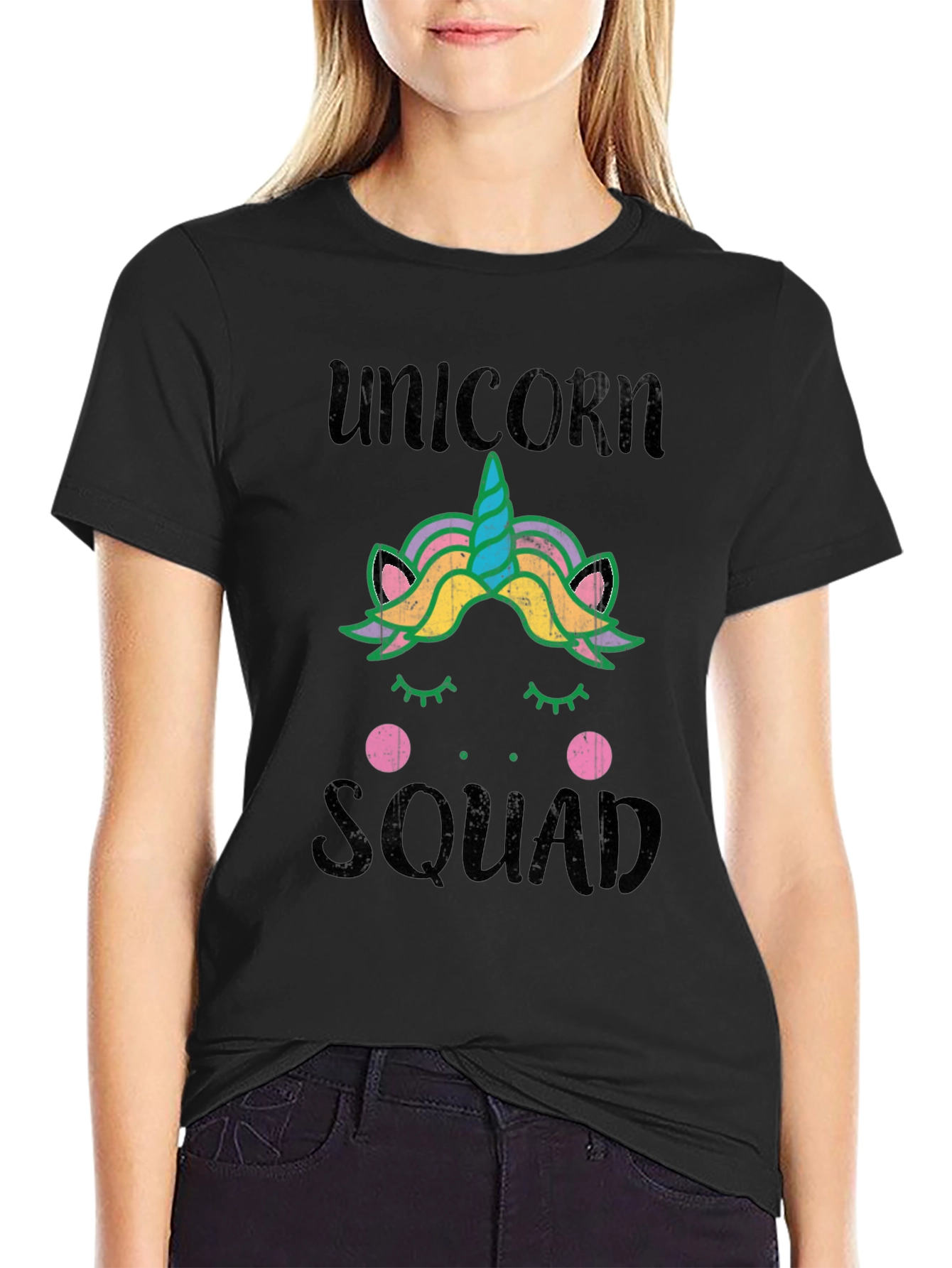 Black Unicorn Squad Graphic T-Shirt view 2