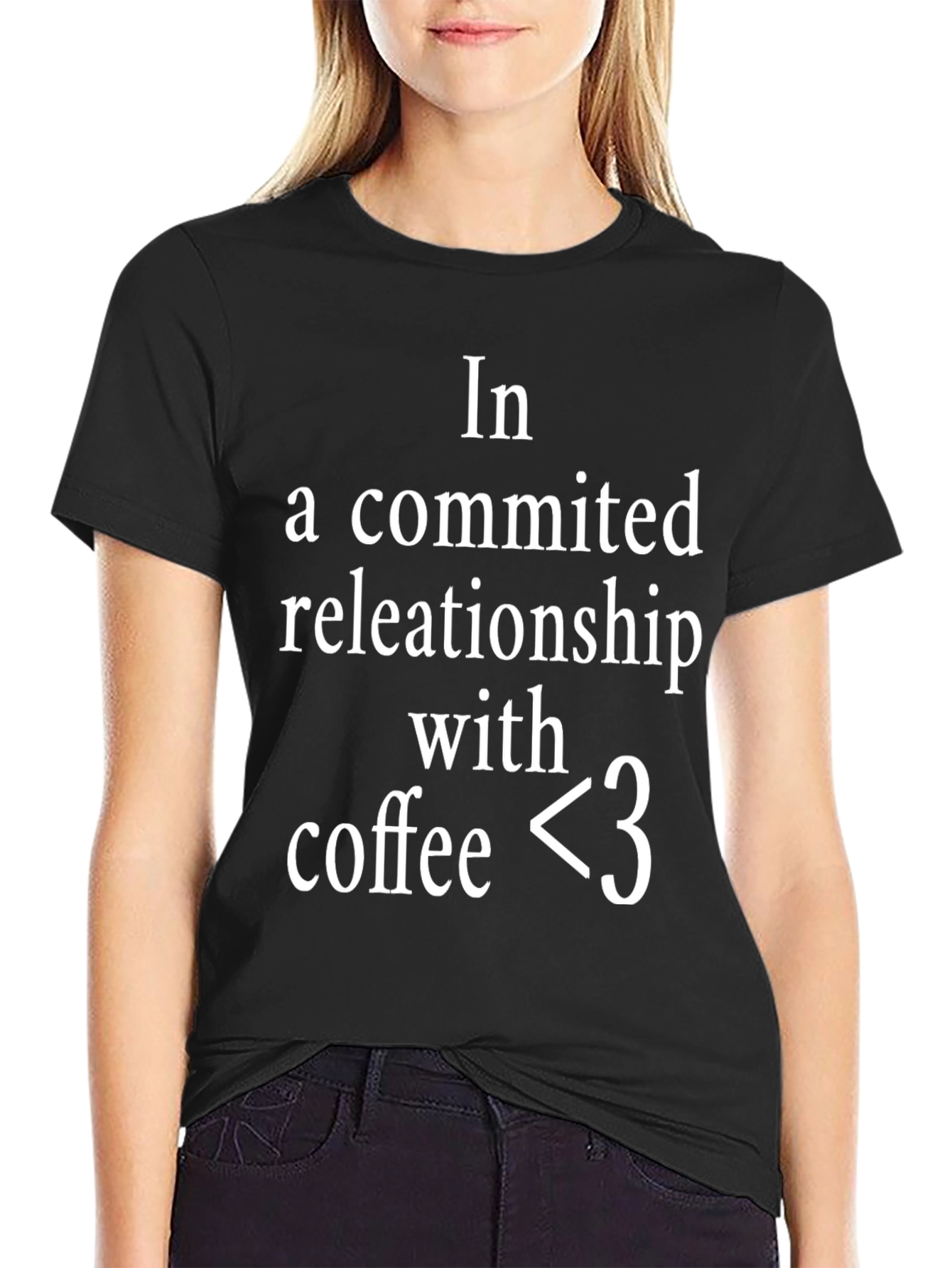 Black Coffee Lover T-Shirt - Relationship Goals view 2
