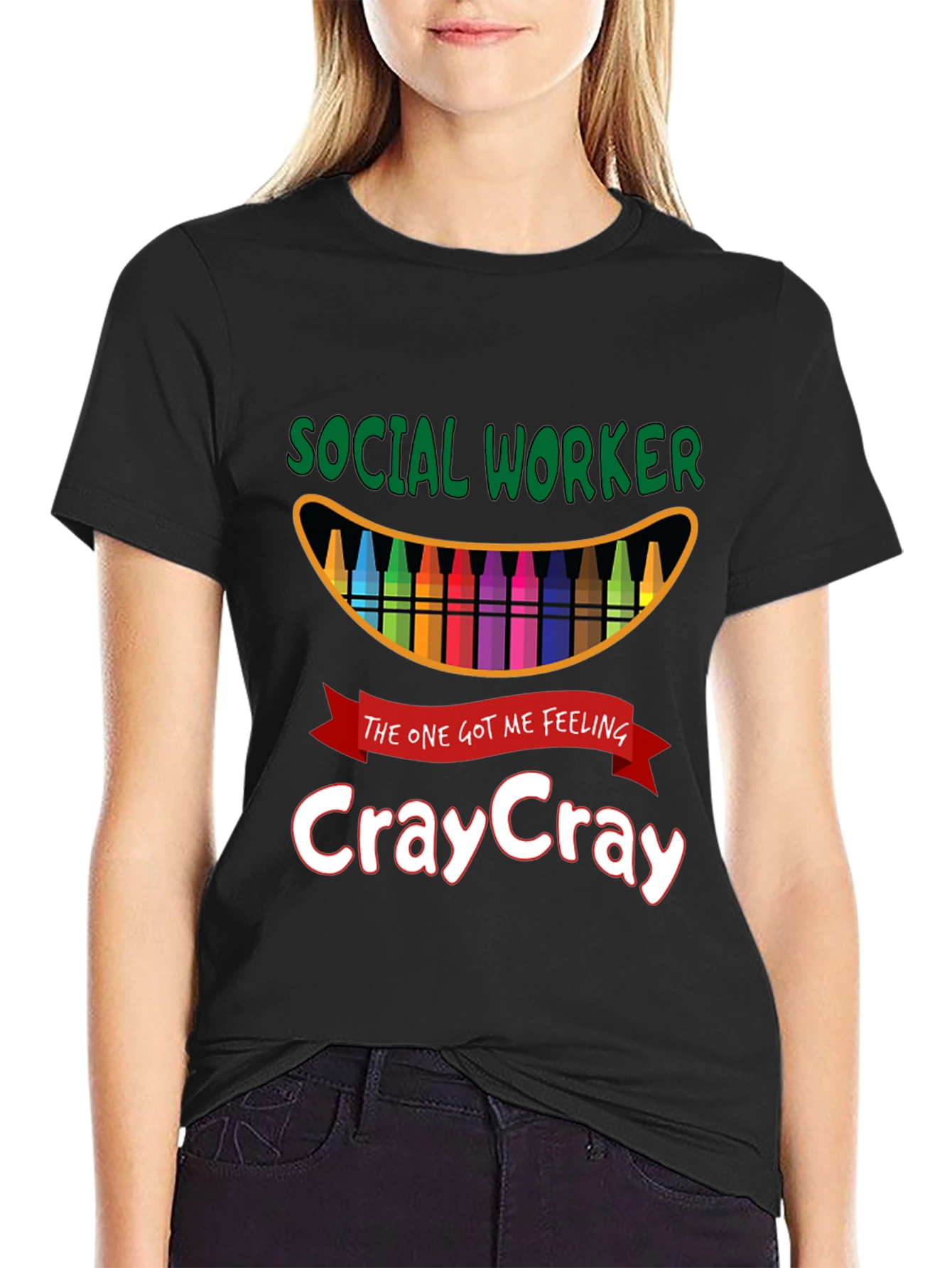 Black Social Worker CrayCray T-Shirt view 2
