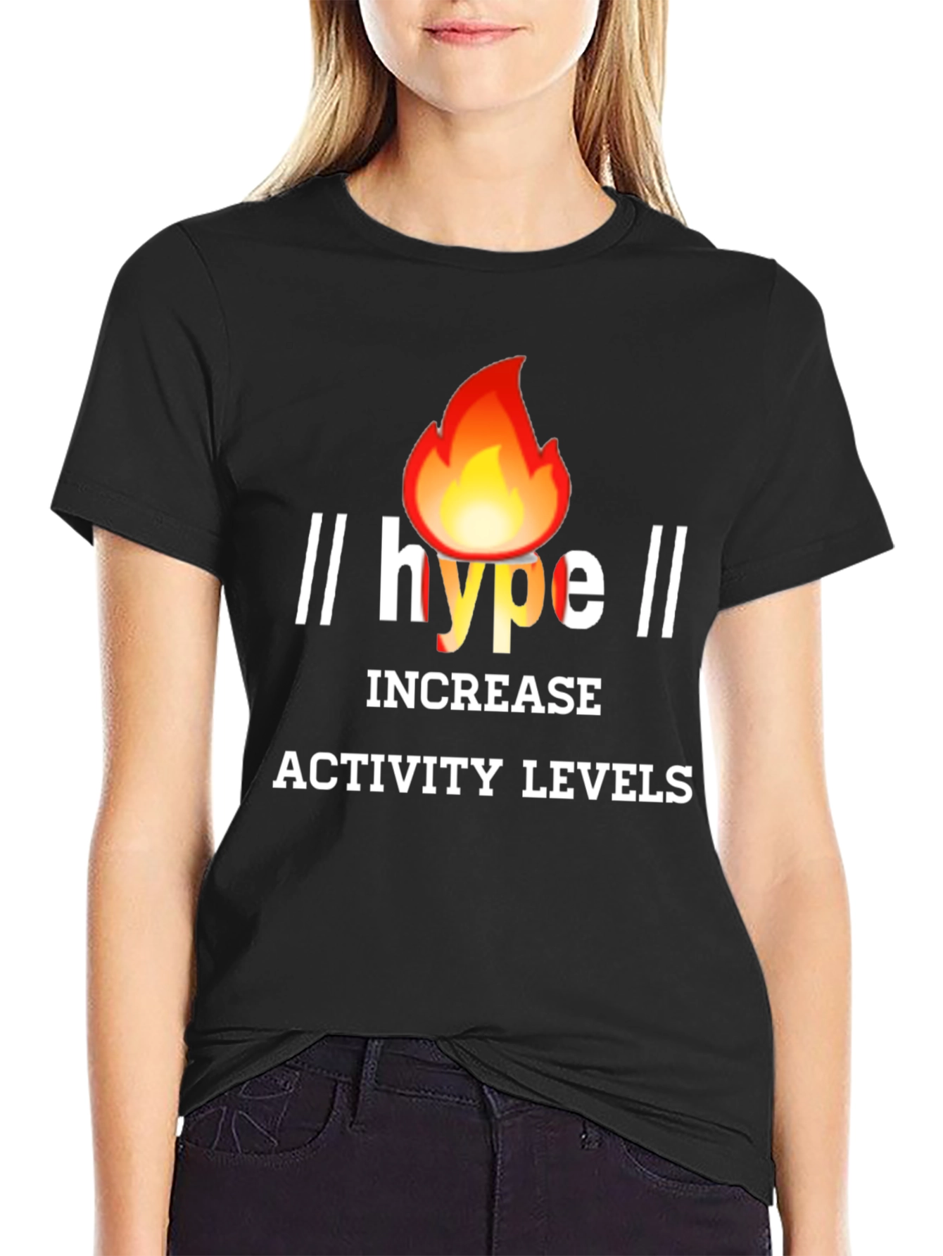 Black Hype Increase Activity Levels Graphic Tee view 2