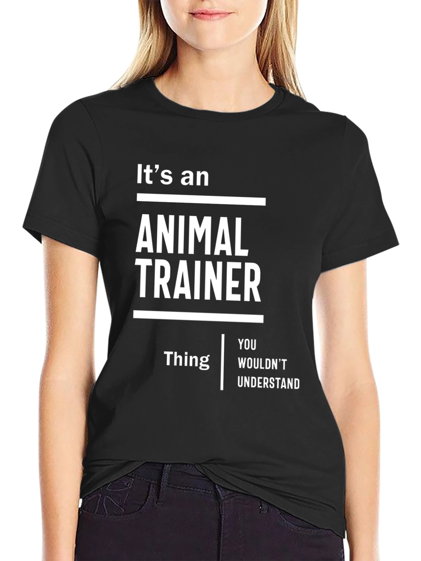 Black It's an Animal Trainer Thing T-Shirt - Funny Gift view 2
