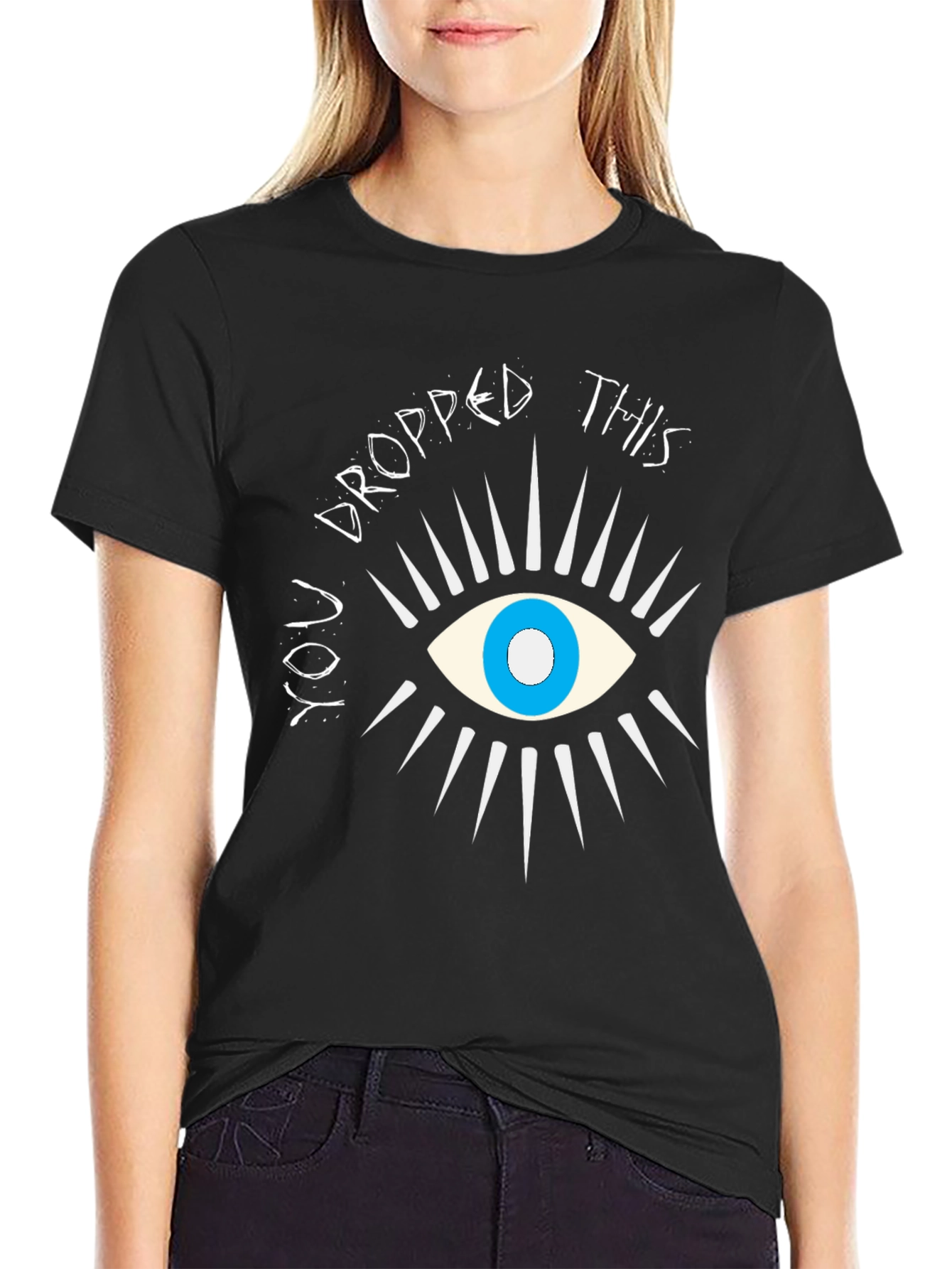 Black Eye Graphic Black T-Shirt: You Dropped This view 2