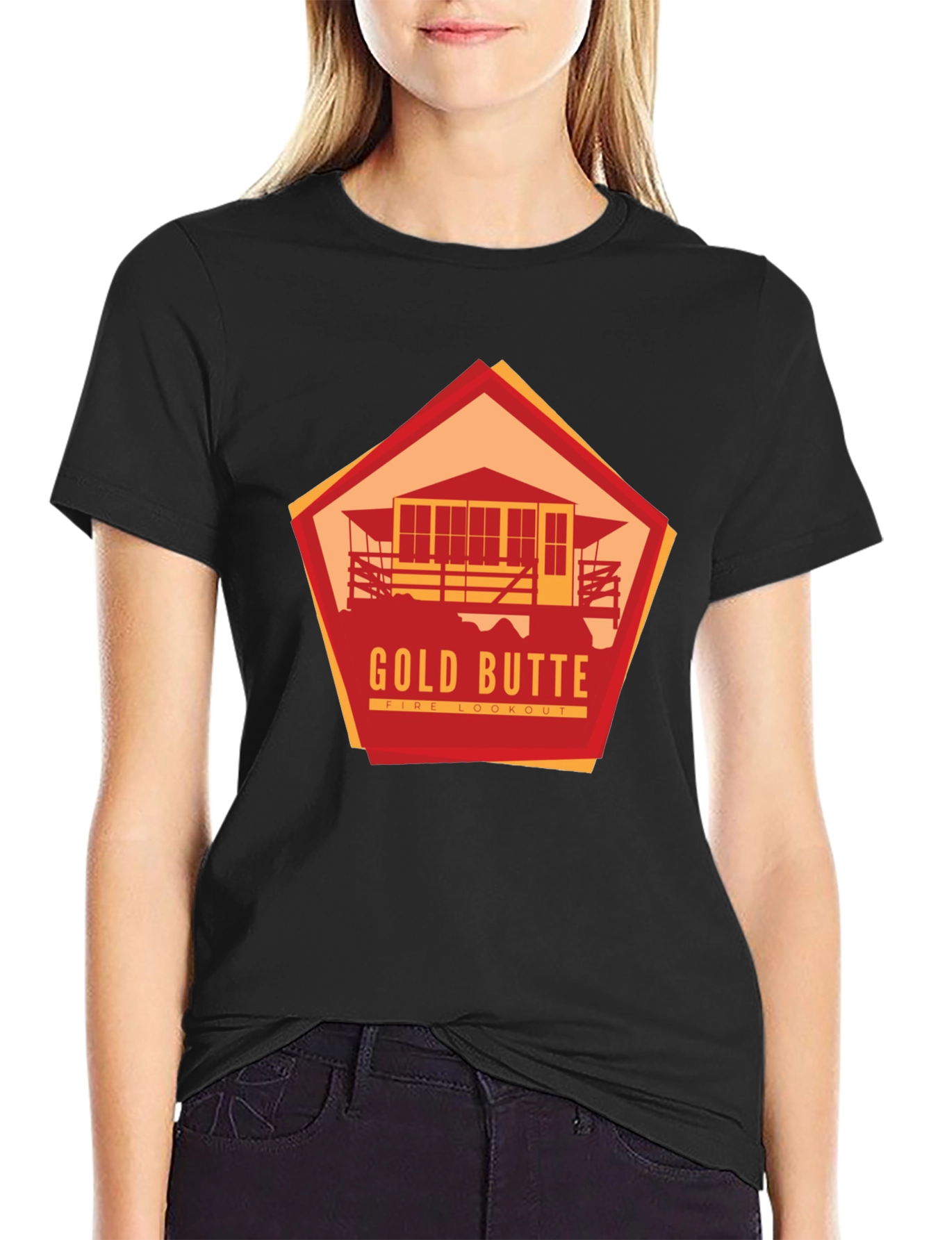 Black Gold Butte Fire Lookout Graphic Tee view 2