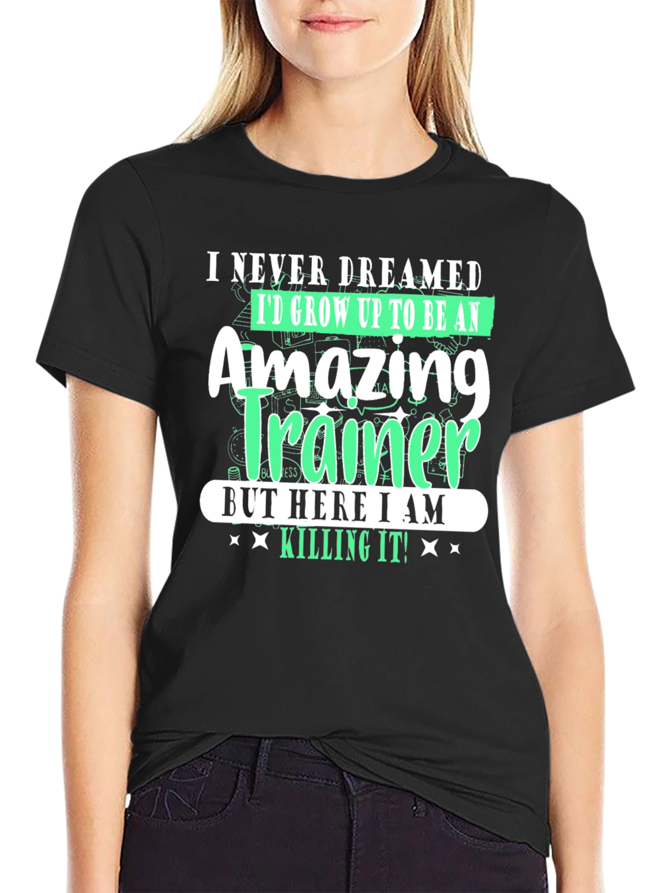 Black Amazing Trainer Graphic T-Shirt view 2