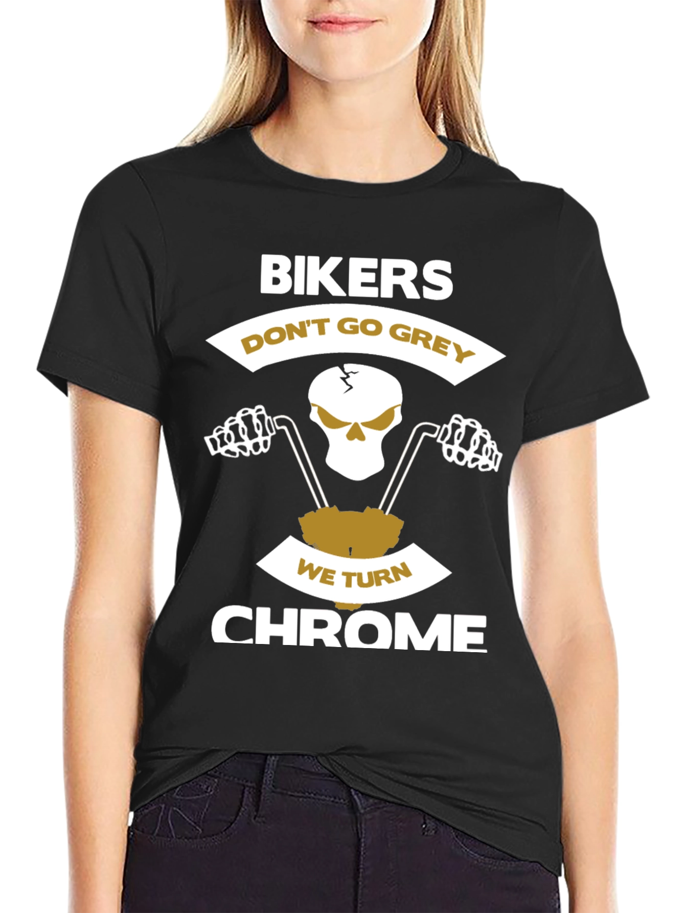 Black Biker Chrome T-Shirt view 2