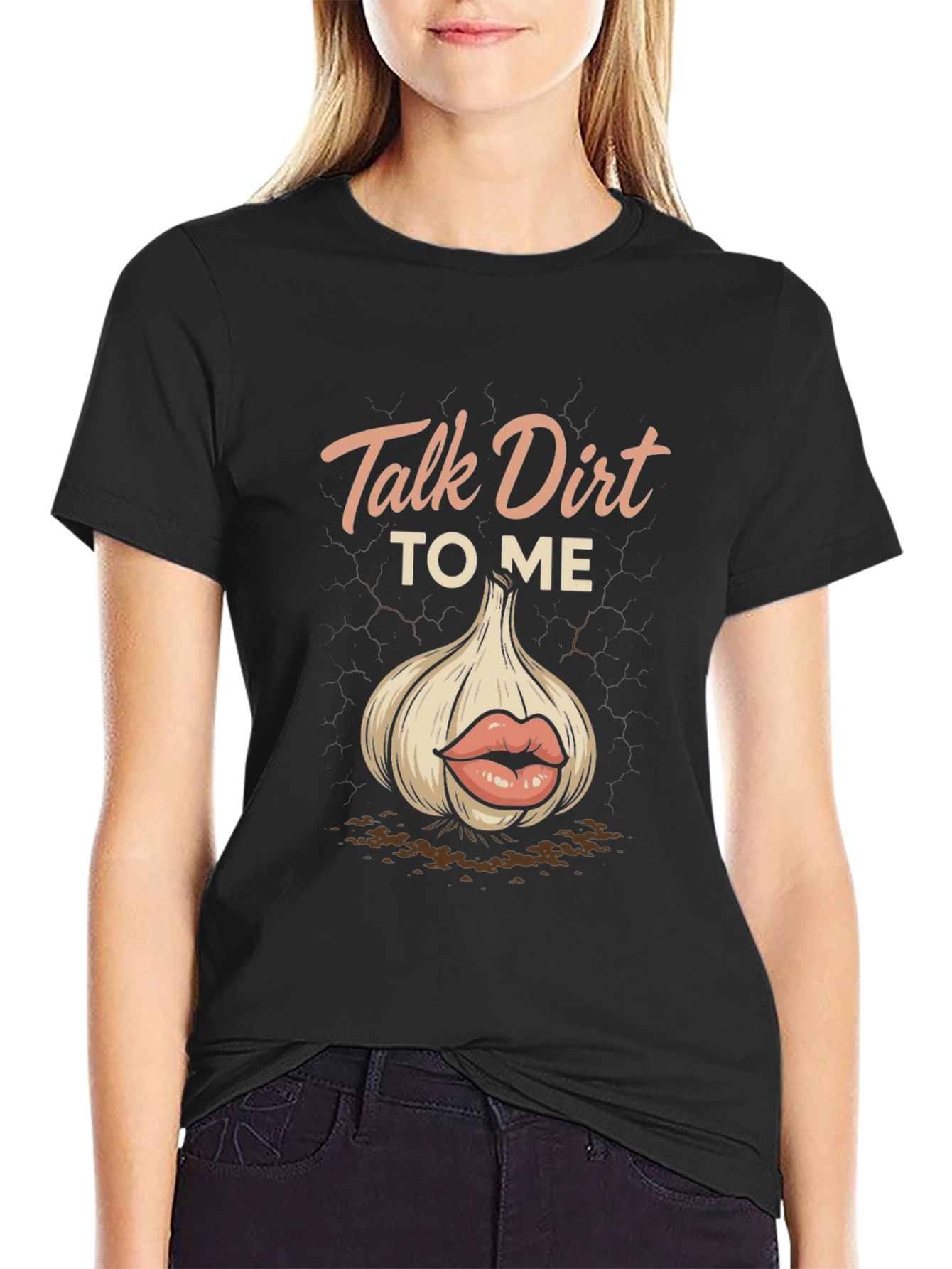 Black Talk Dirt to Me Graphic T-Shirt - Black view 2