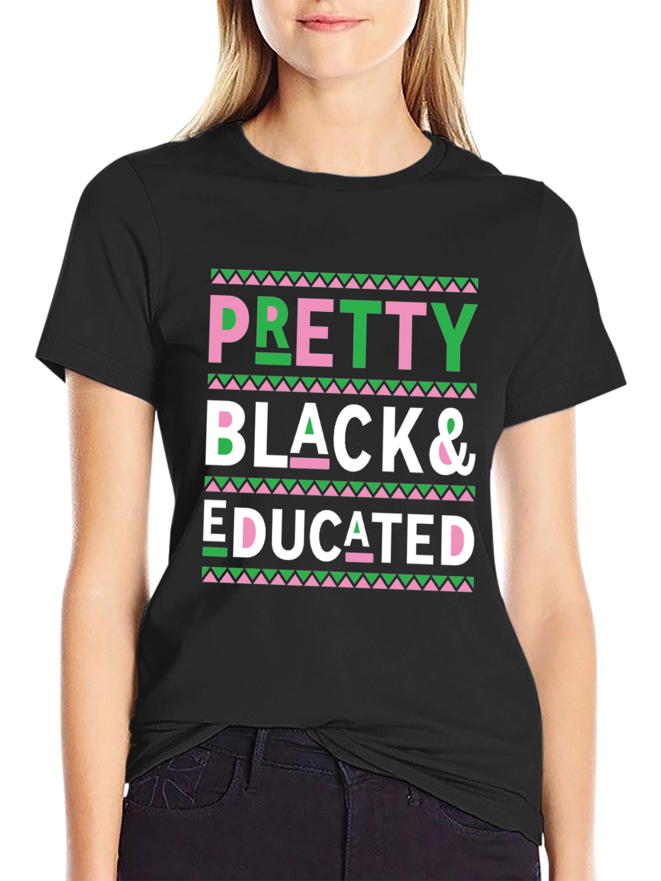 Black Pretty Black & Educated Tee view 2