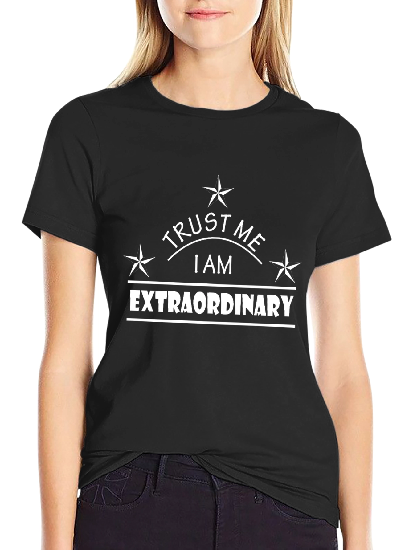Black Trust Me I Am Extraordinary Black Tee view 2