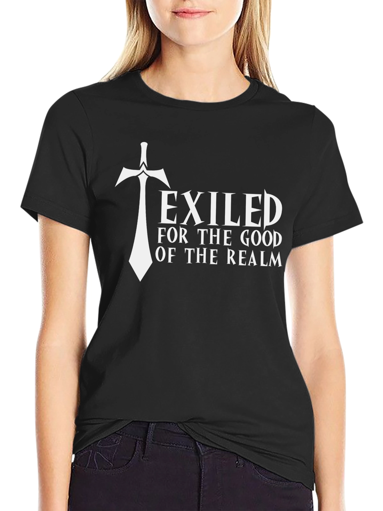 Black Exiled for the Good of the Realm Black T-Shirt view 2