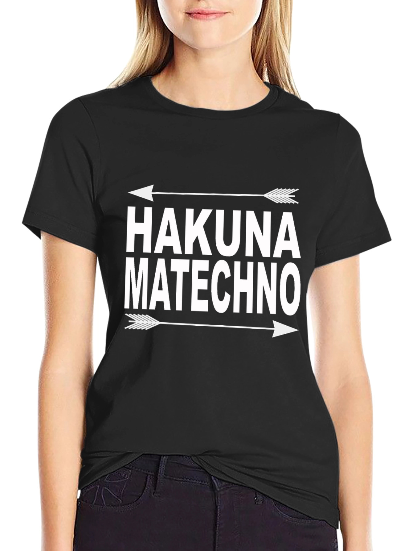 Black Hakuna Matechno Graphic Tee view 2