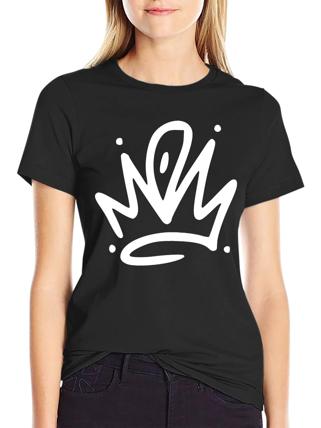 Black Crown Graphic Black T-Shirt - Stylish Streetwear view 2