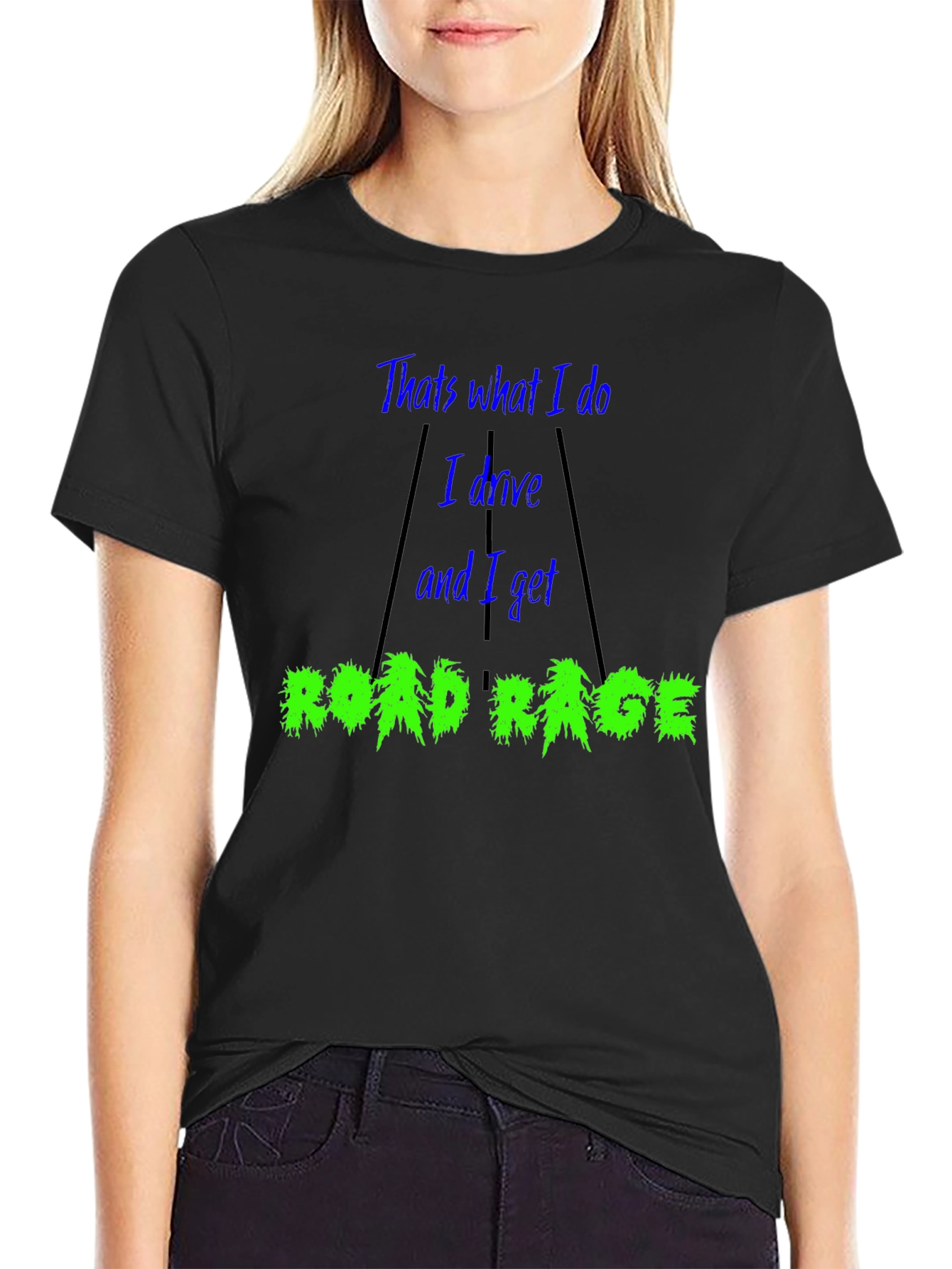 Black Road Rage T-Shirt view 2