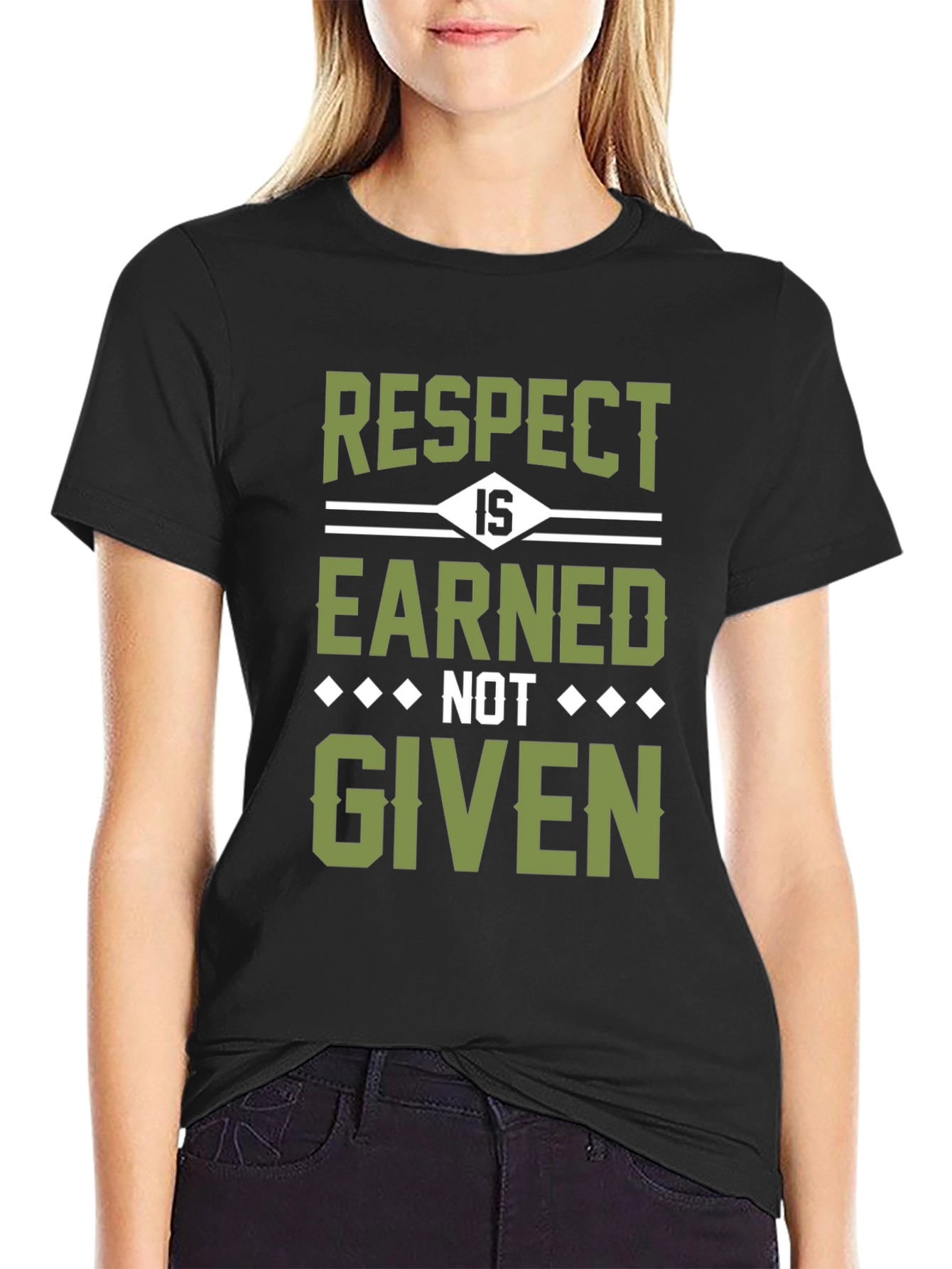Black Respect is Earned T-Shirt view 2