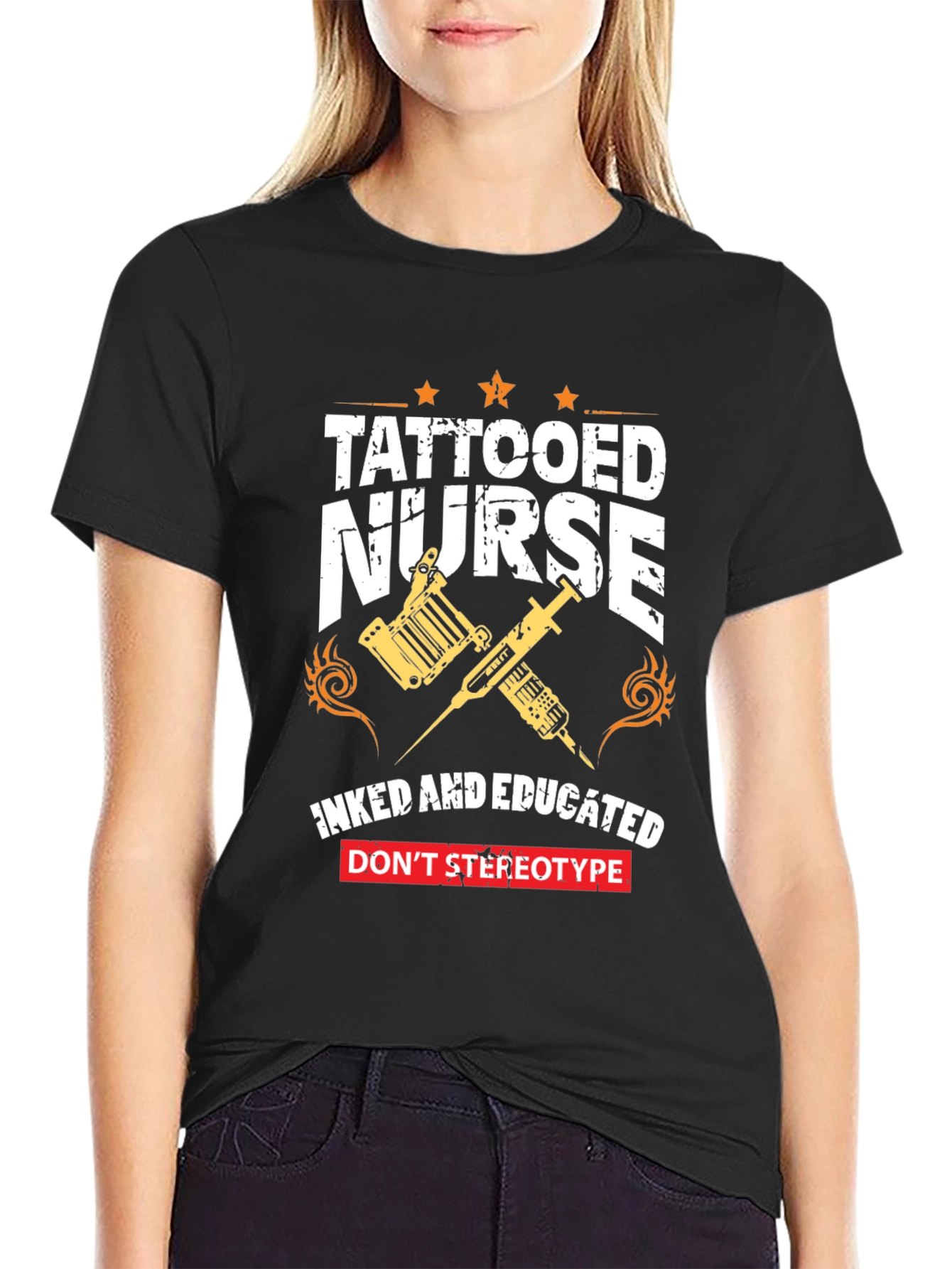 Tattooed Nurse Graphic Tee - 2