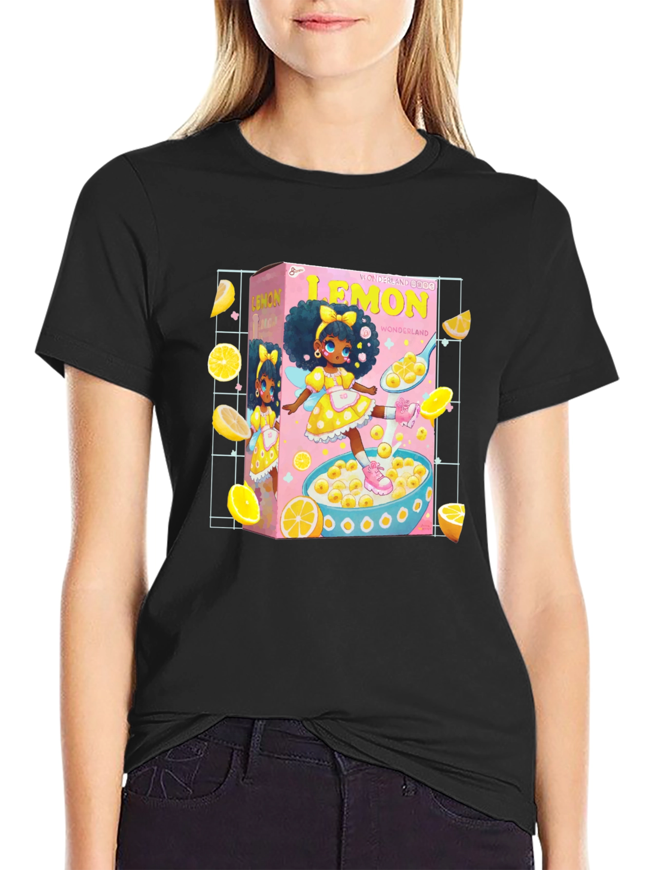 Black Lemon Wonderland Cereal T-Shirt view 2