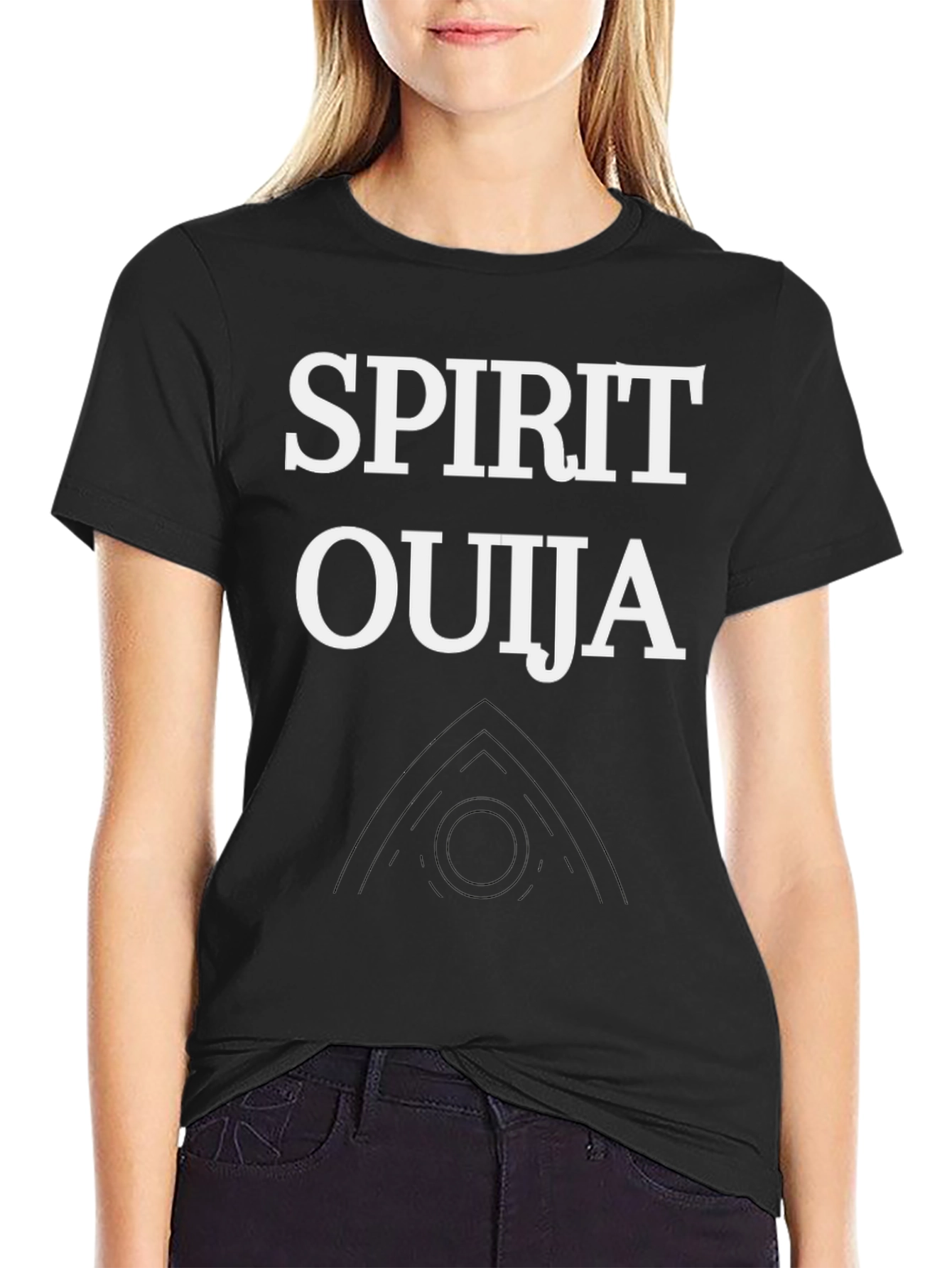 Spirit Ouija Graphic Tee - Black Cotton T-Shirt - 2