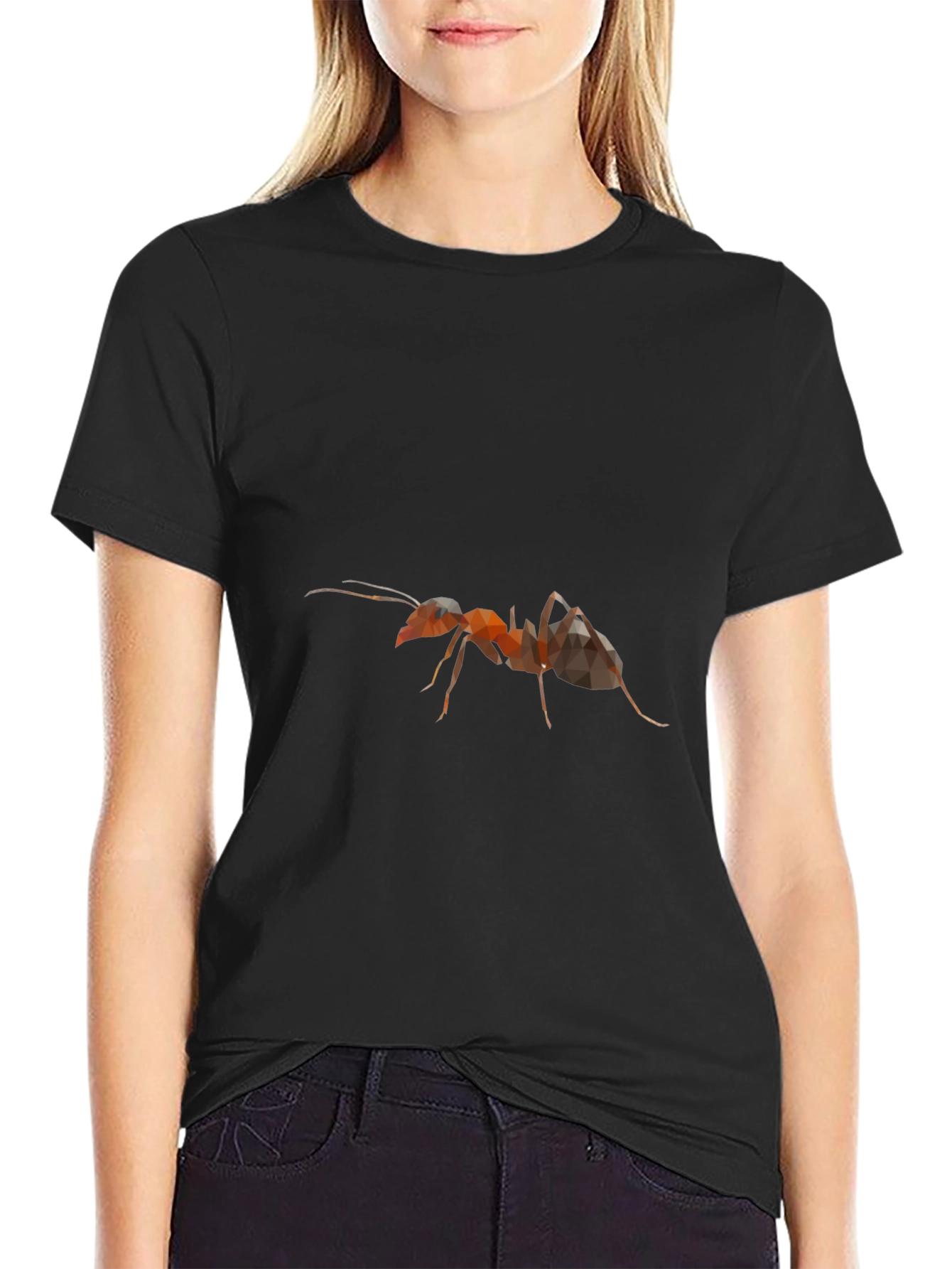 Abstract Ant Graphic Black T-Shirt - 2
