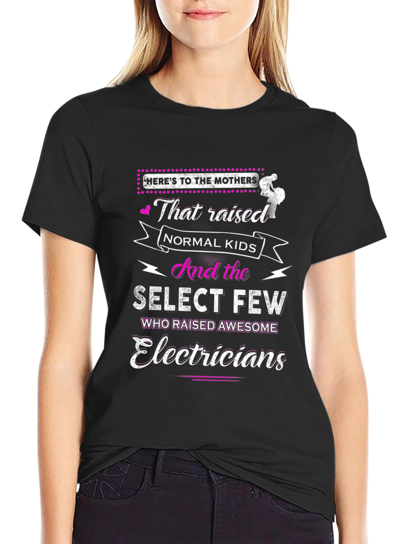 Black Electricians' Mothers T-Shirt view 2