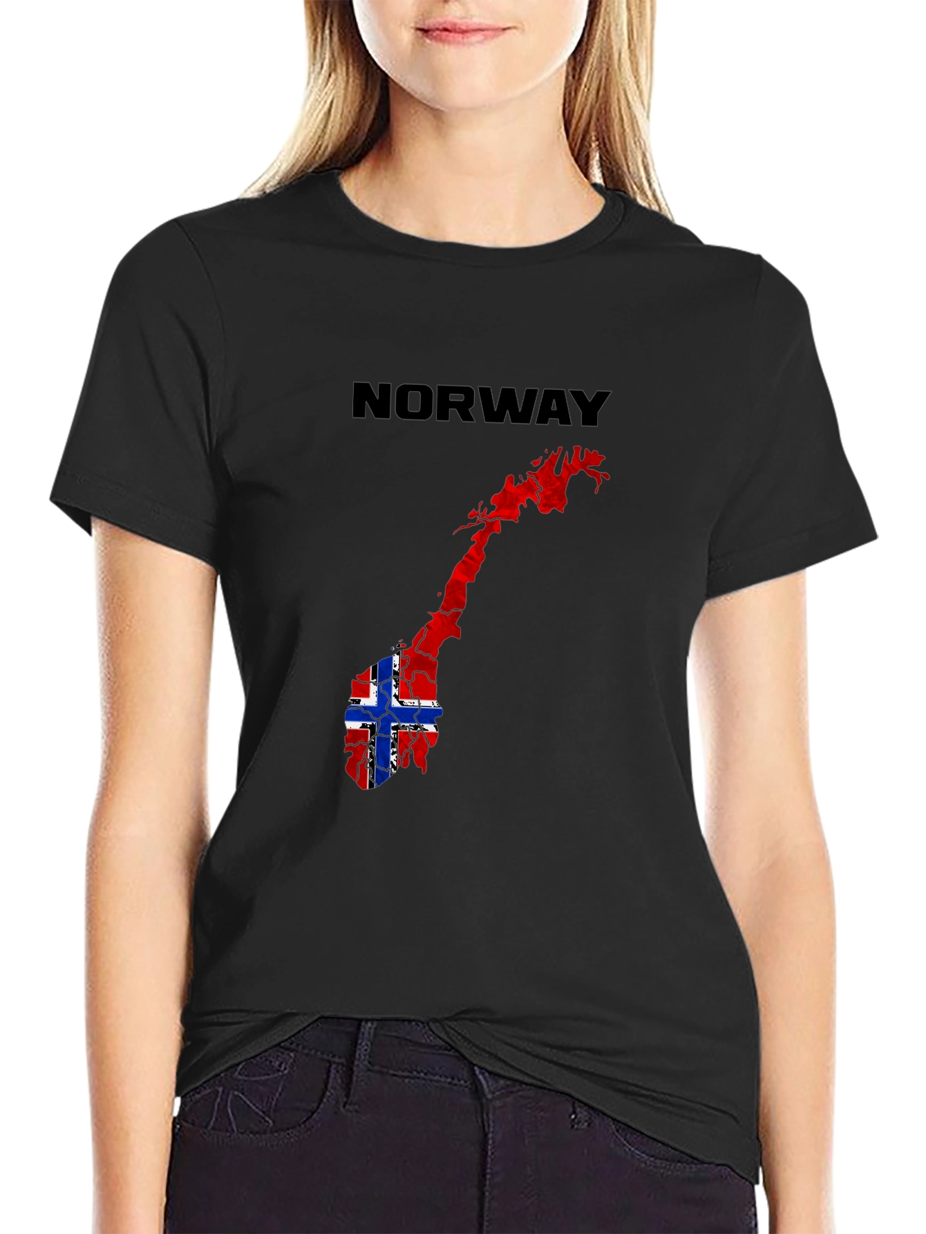 Norway Flag Map Graphic T-Shirt - 2