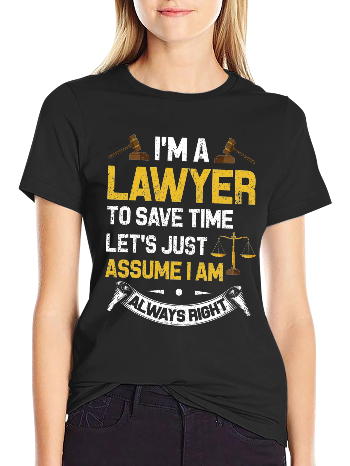 Black Lawyer Always Right Graphic T-Shirt view 2